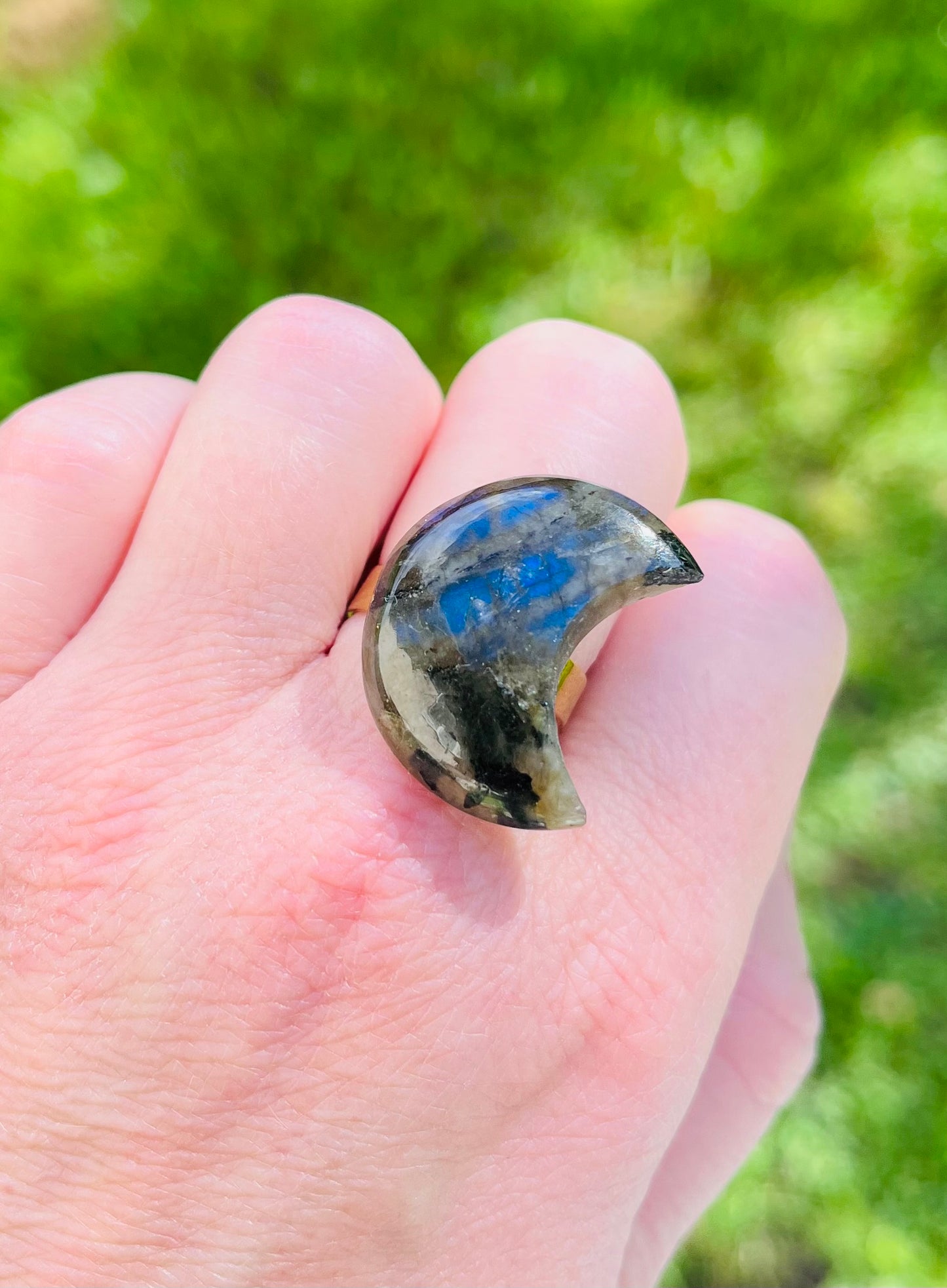 Bague Lune Labradorite