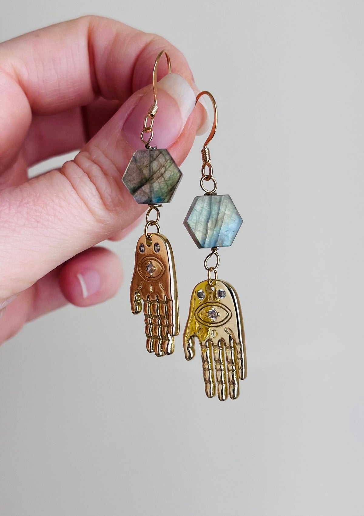 Boucles d’oreilles Labradorite