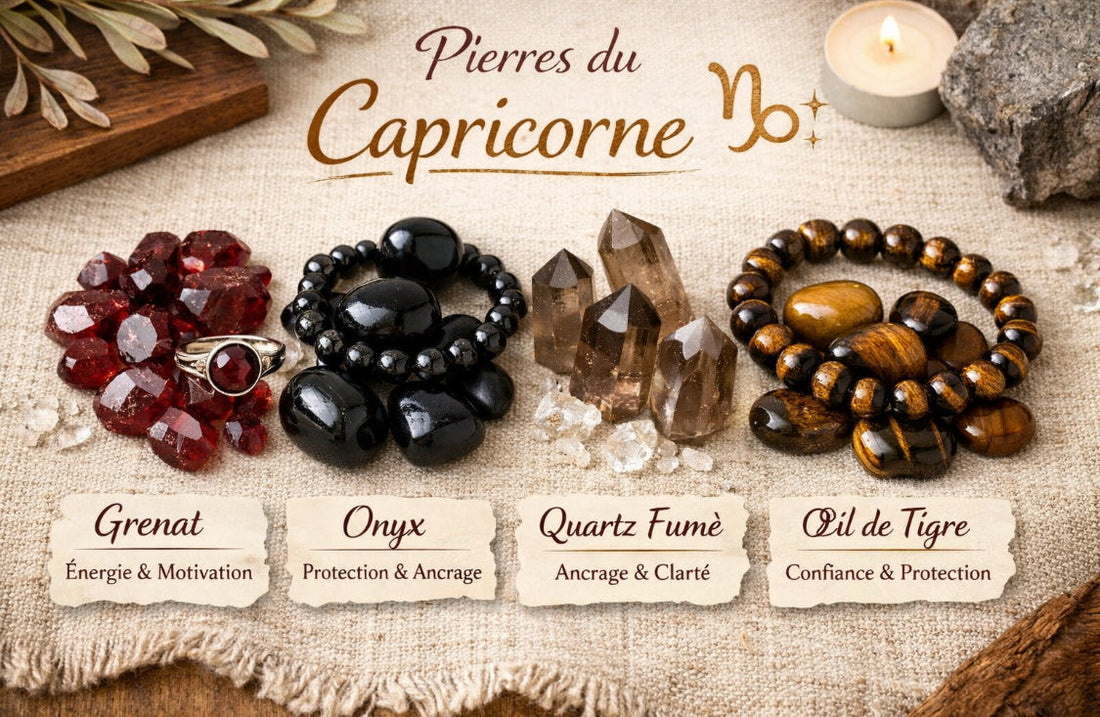 ♑ Les pierres du Capricorne : forces, protection et ancrage