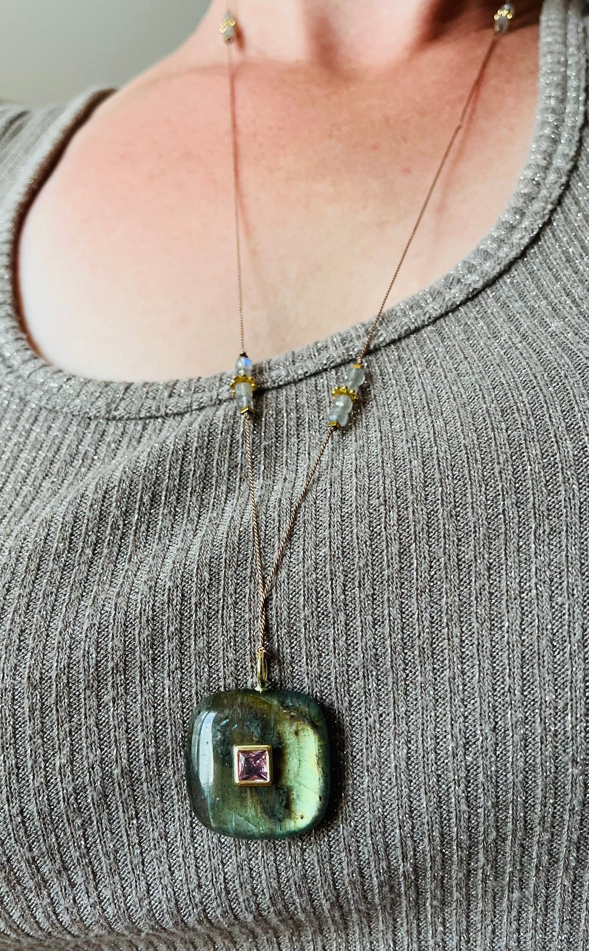 Sautoir talisman Labradorite