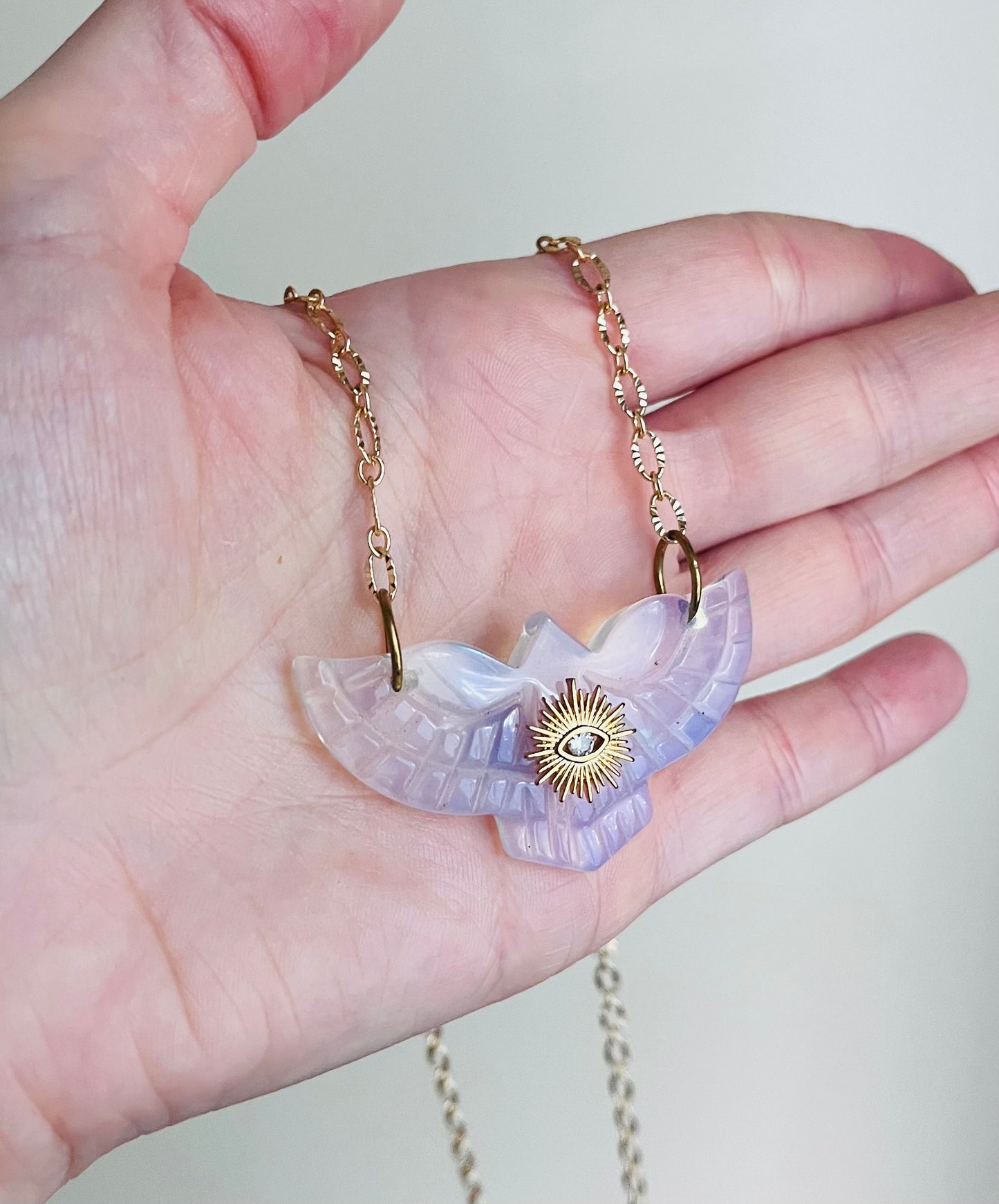 Sautoir Talisman Phœnix Opalite