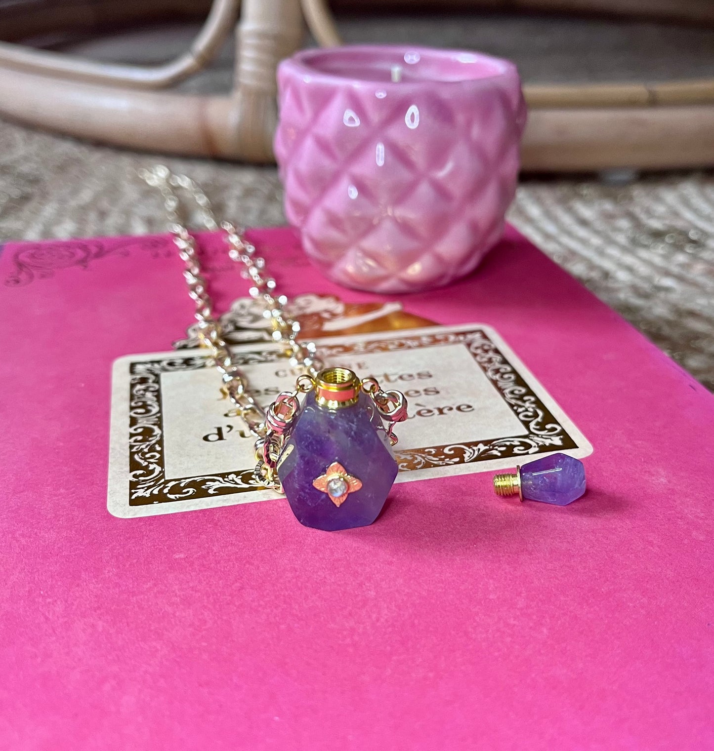 Collier fiole Améthyste