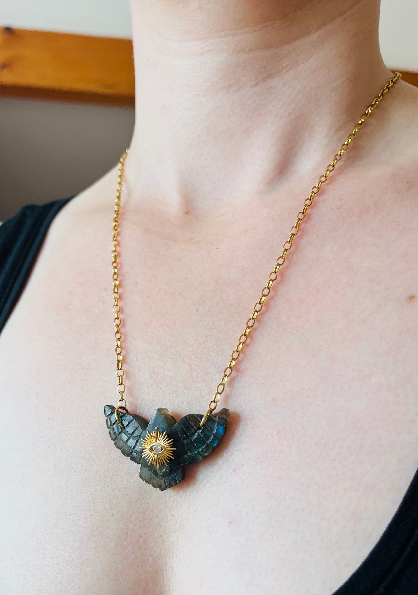 Sautoir phœnix Labradorite