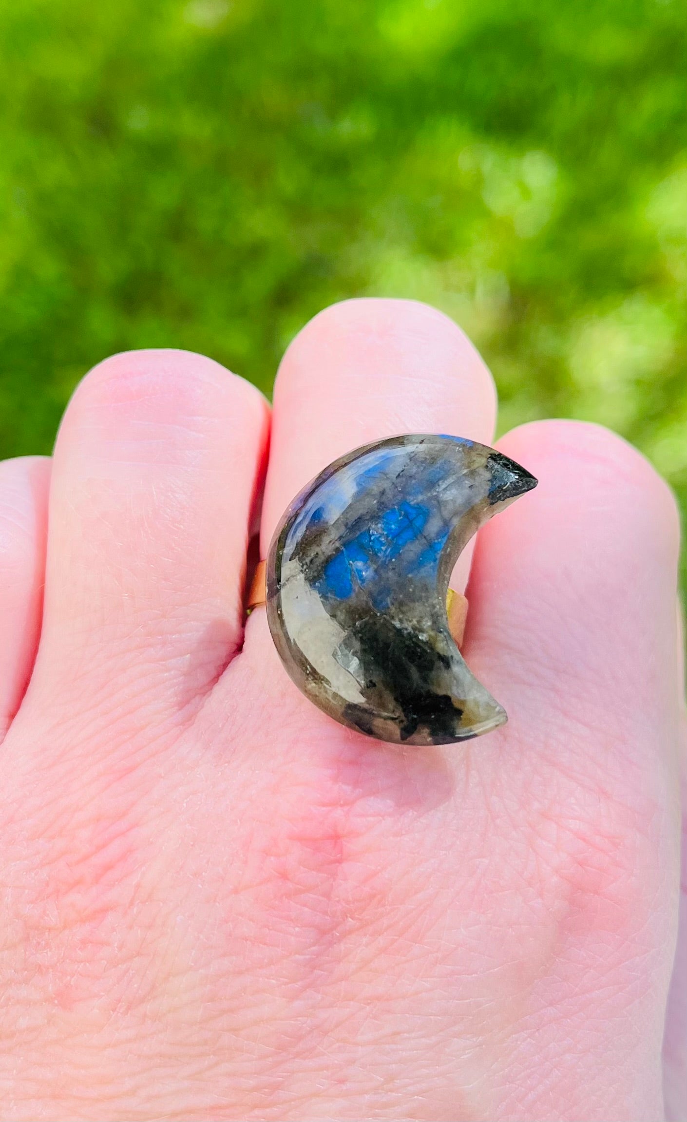 Bague Lune Labradorite