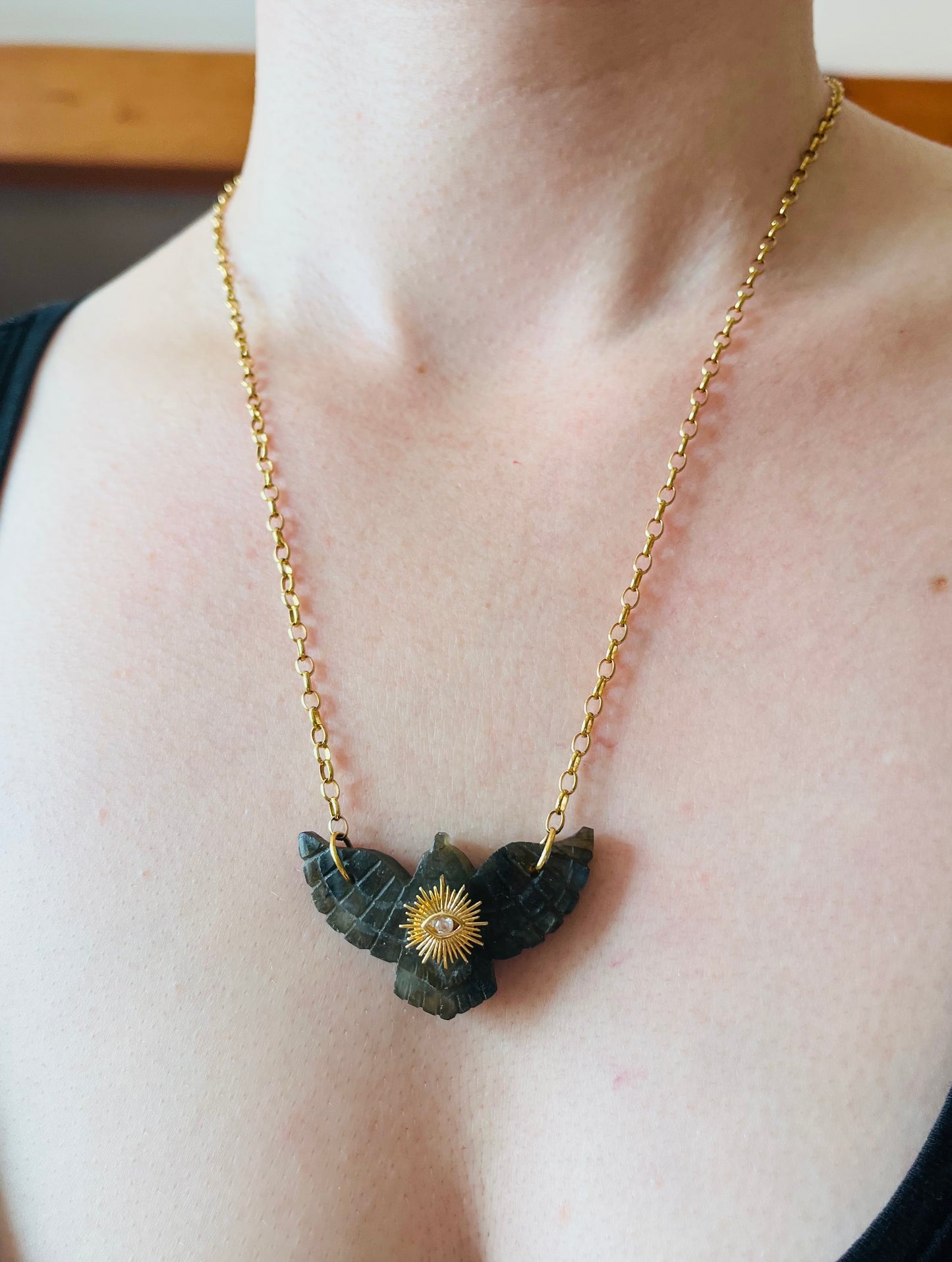 Sautoir phœnix Labradorite