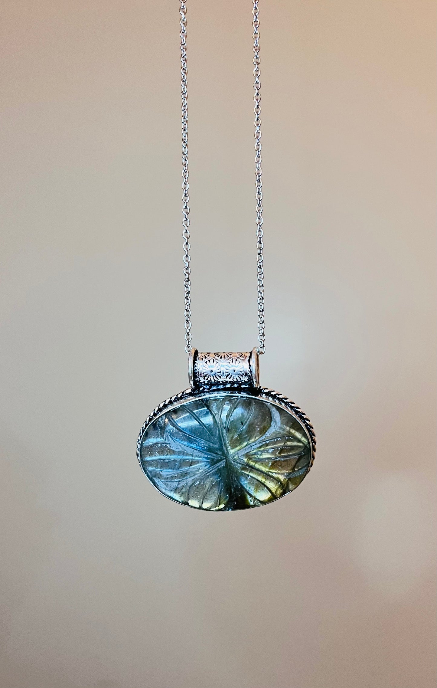 Collier sautoir Labradorite