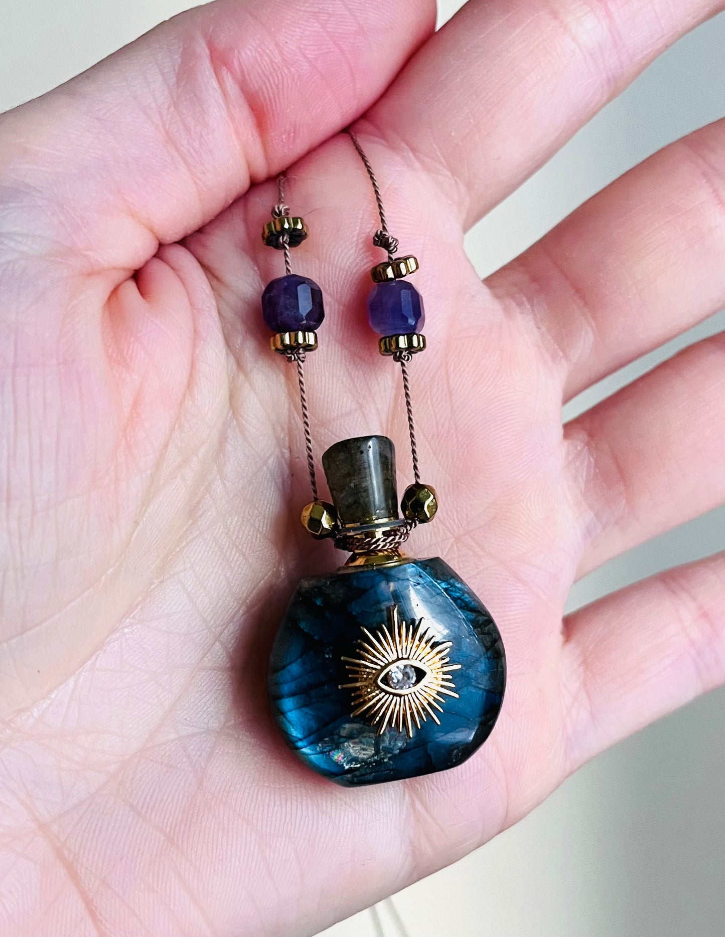 Collier fiole Labradorite