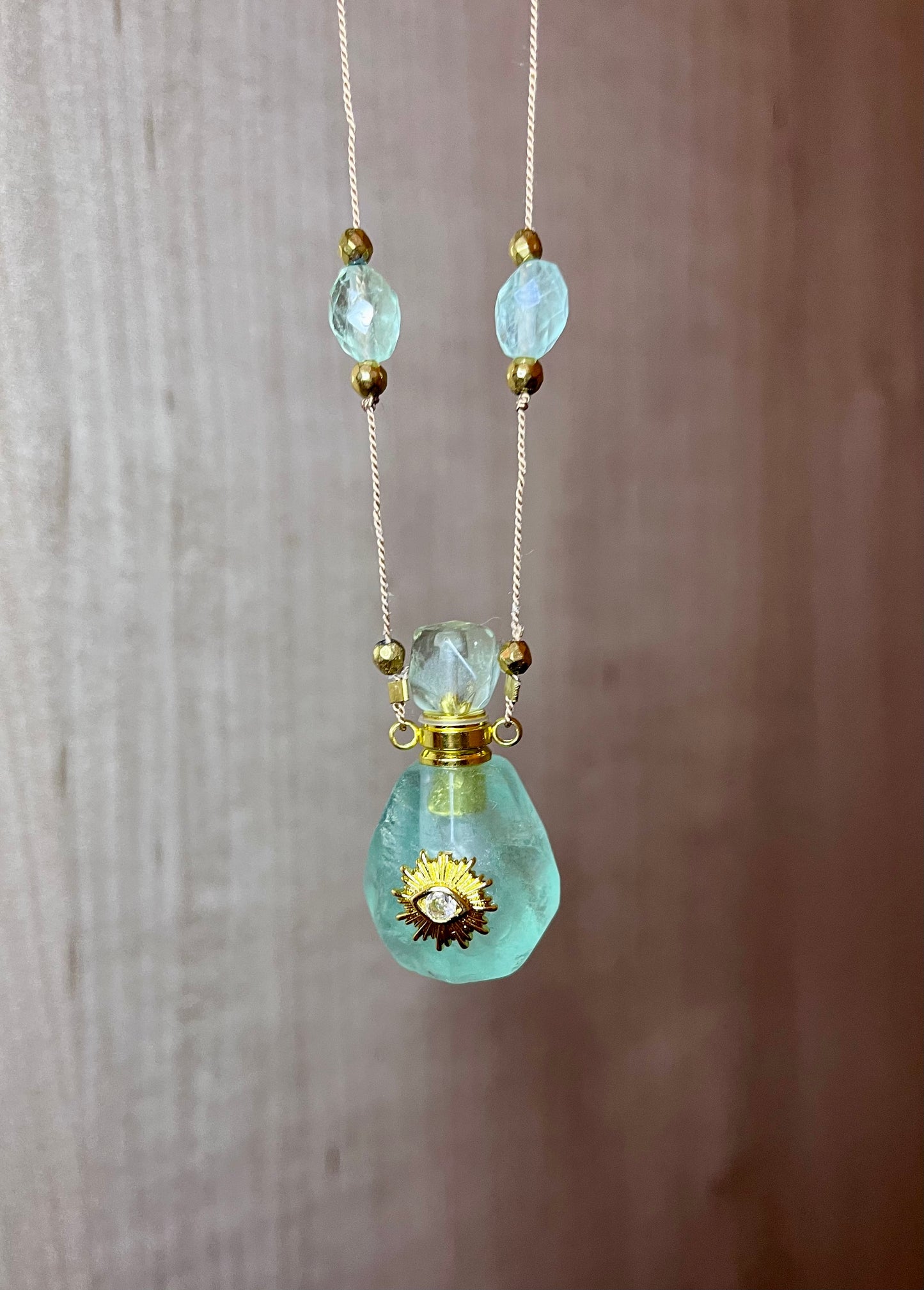 Collier fiole Fluorite