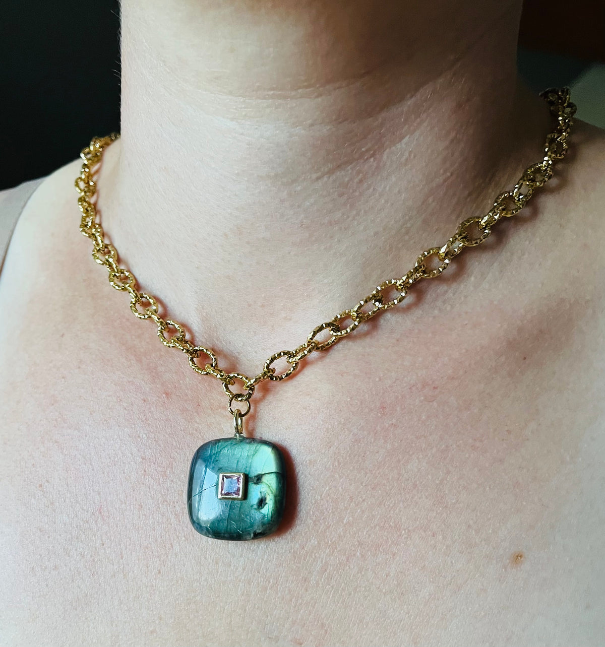 Collier Talisman Labradorite