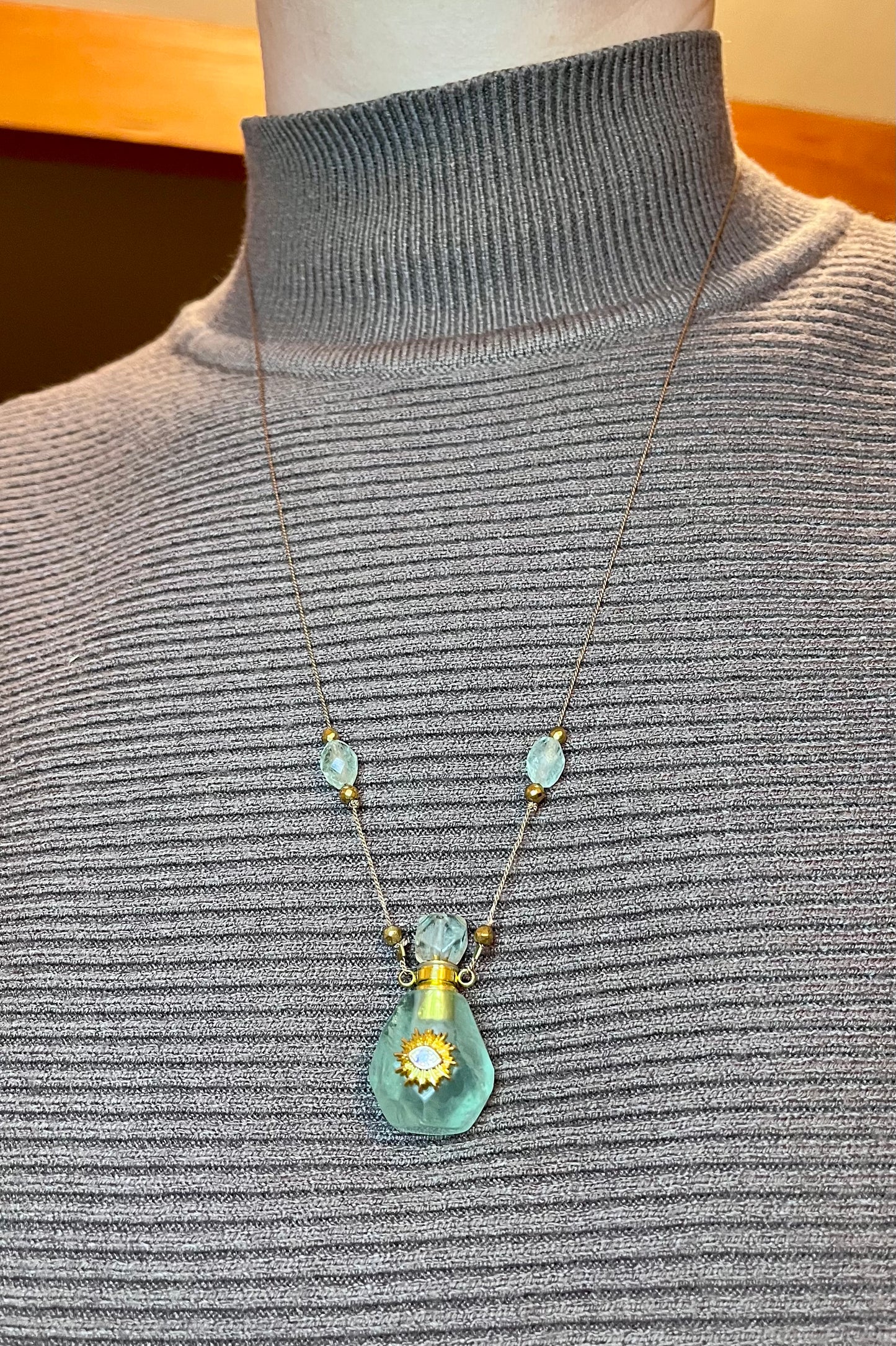Collier fiole Fluorite