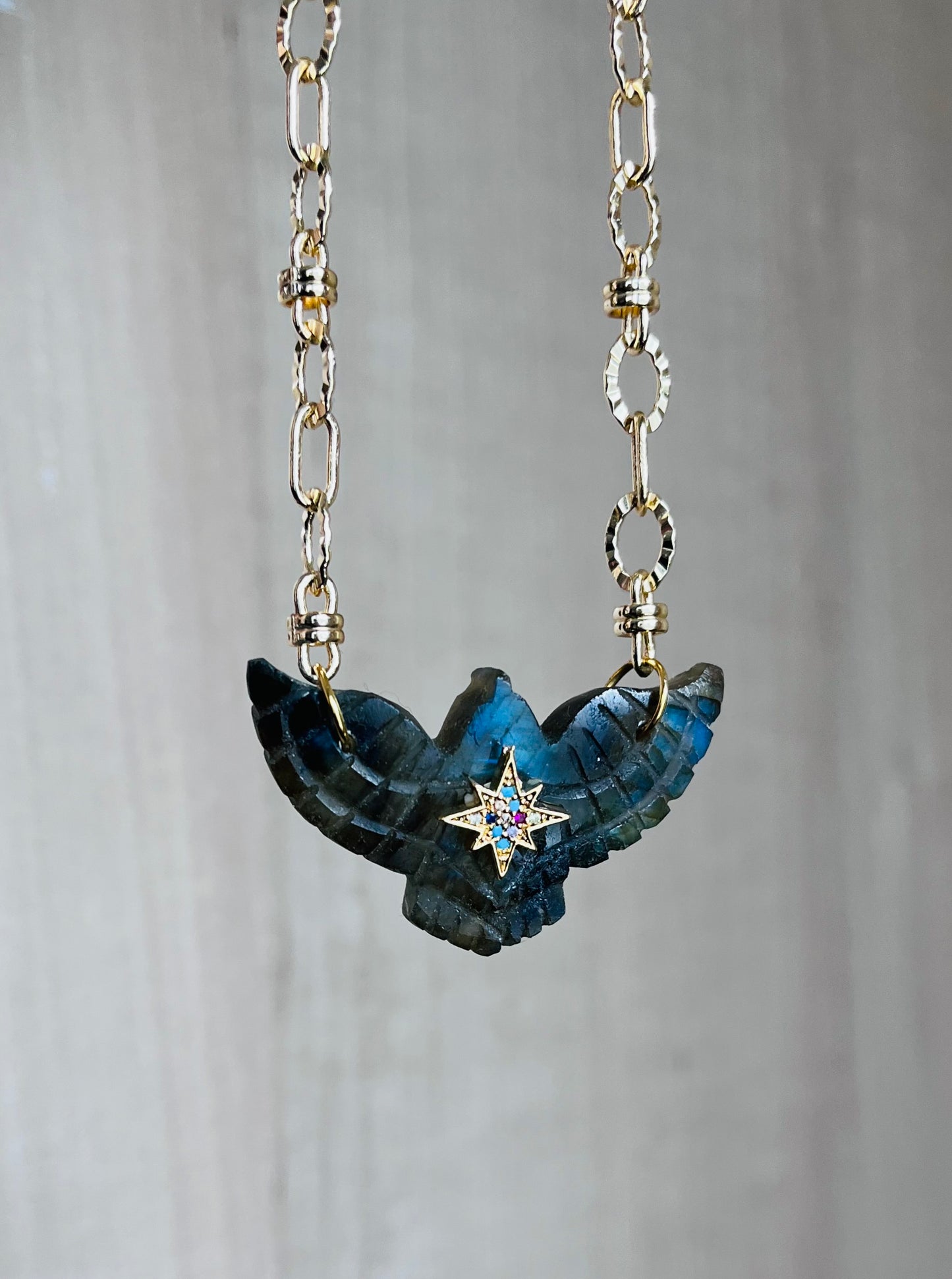 Collier phœnix protecteur Labradorite