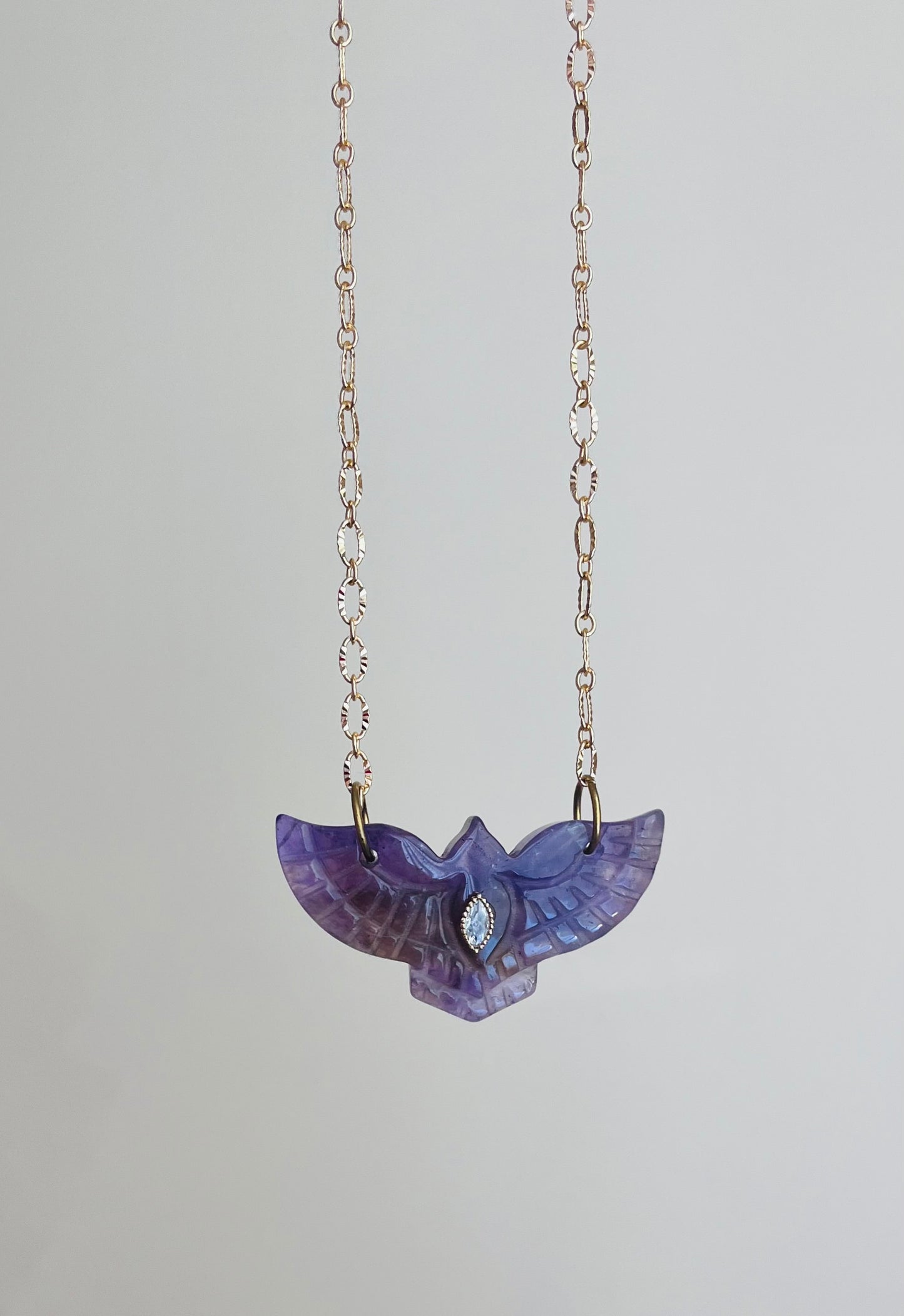 Collier sautoir phœnix Améthyste