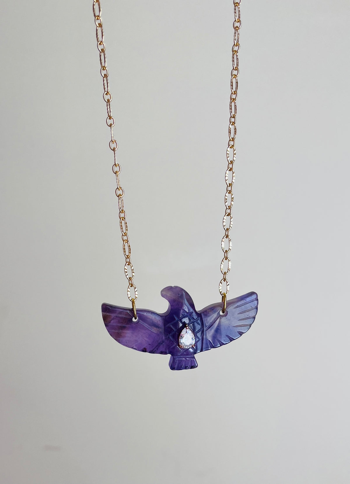 Collier sautoir phœnix Améthyste