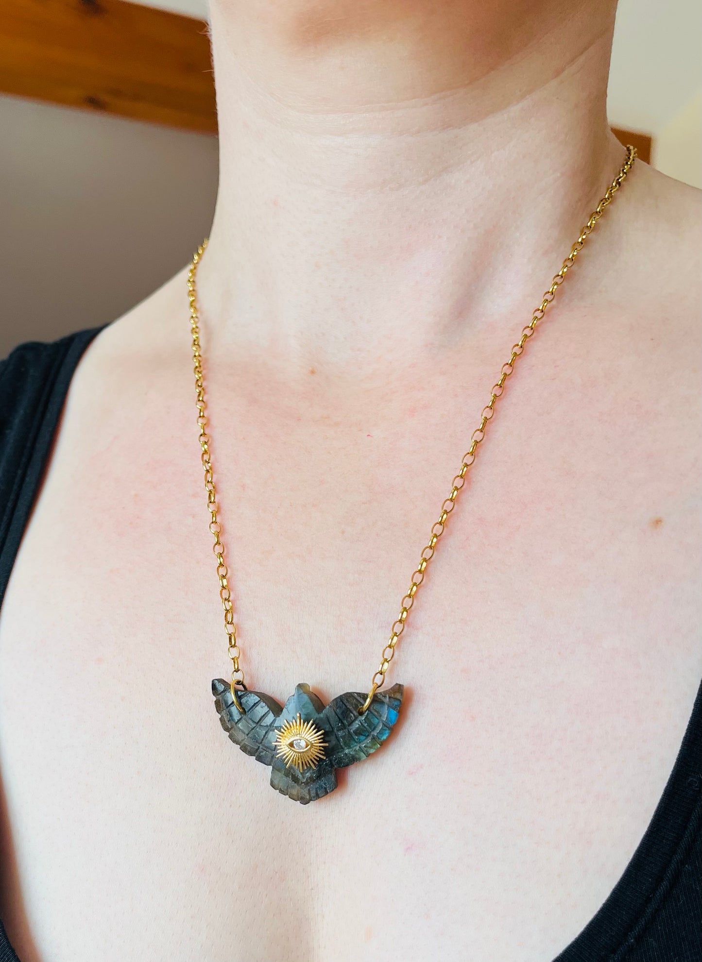 Sautoir phœnix Labradorite