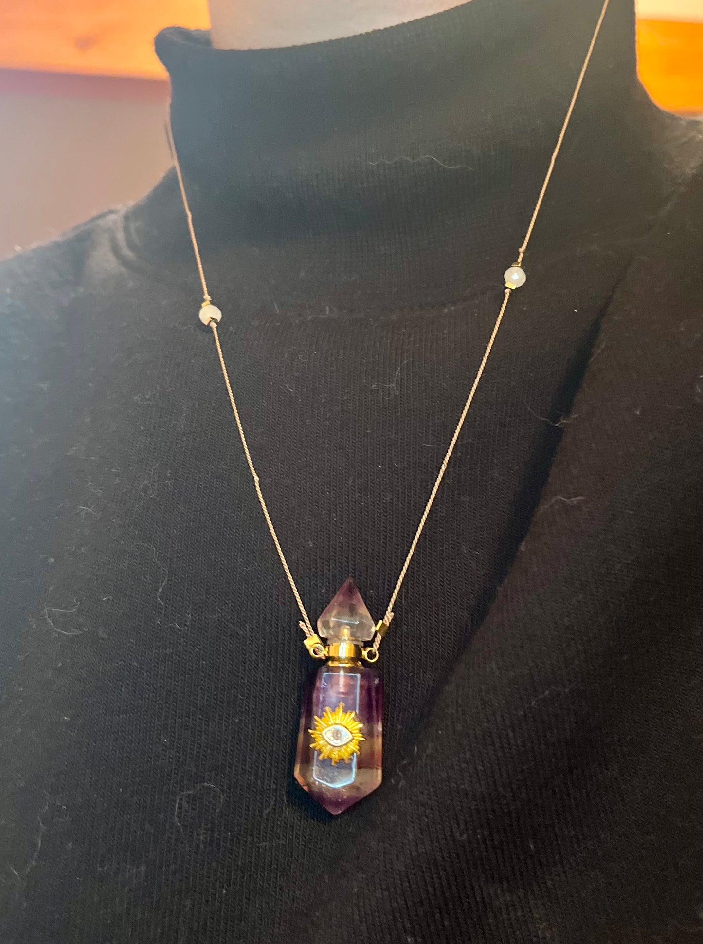 Collier fiole Amétrine
