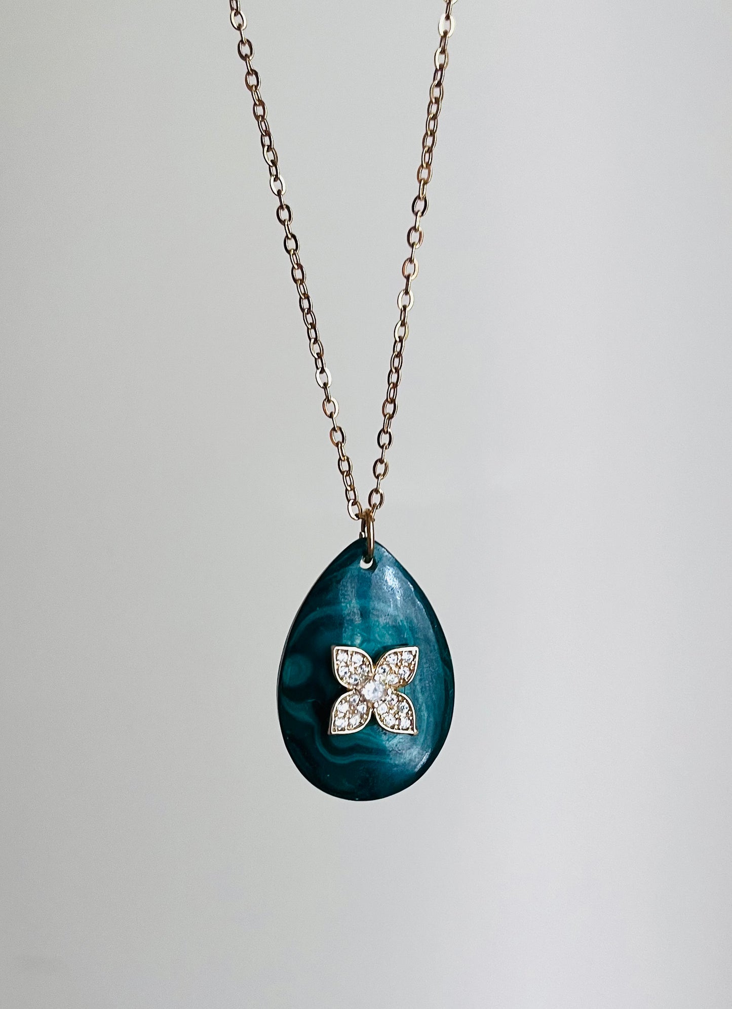 Collier sautoir Malachite