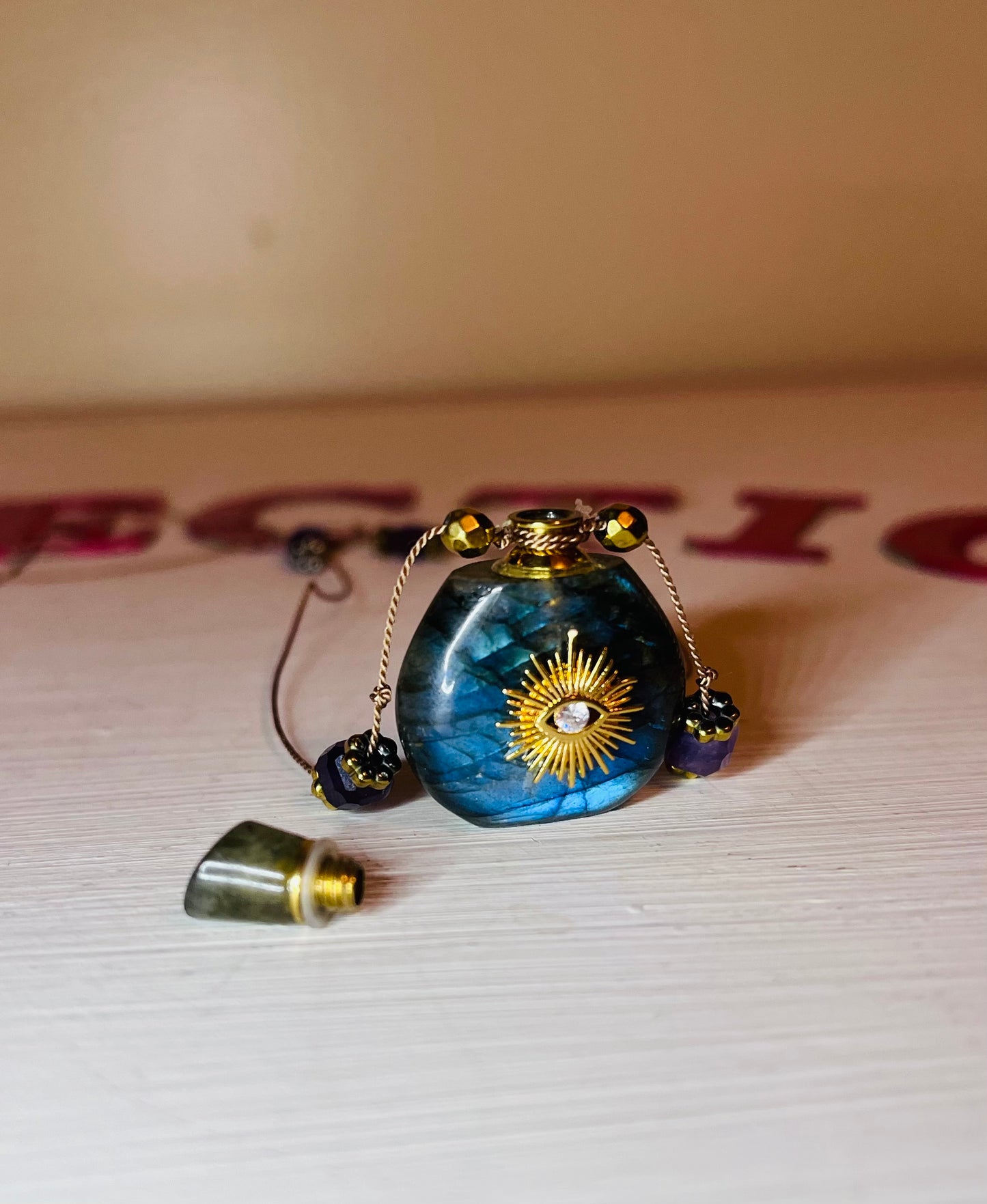 Collier fiole Labradorite