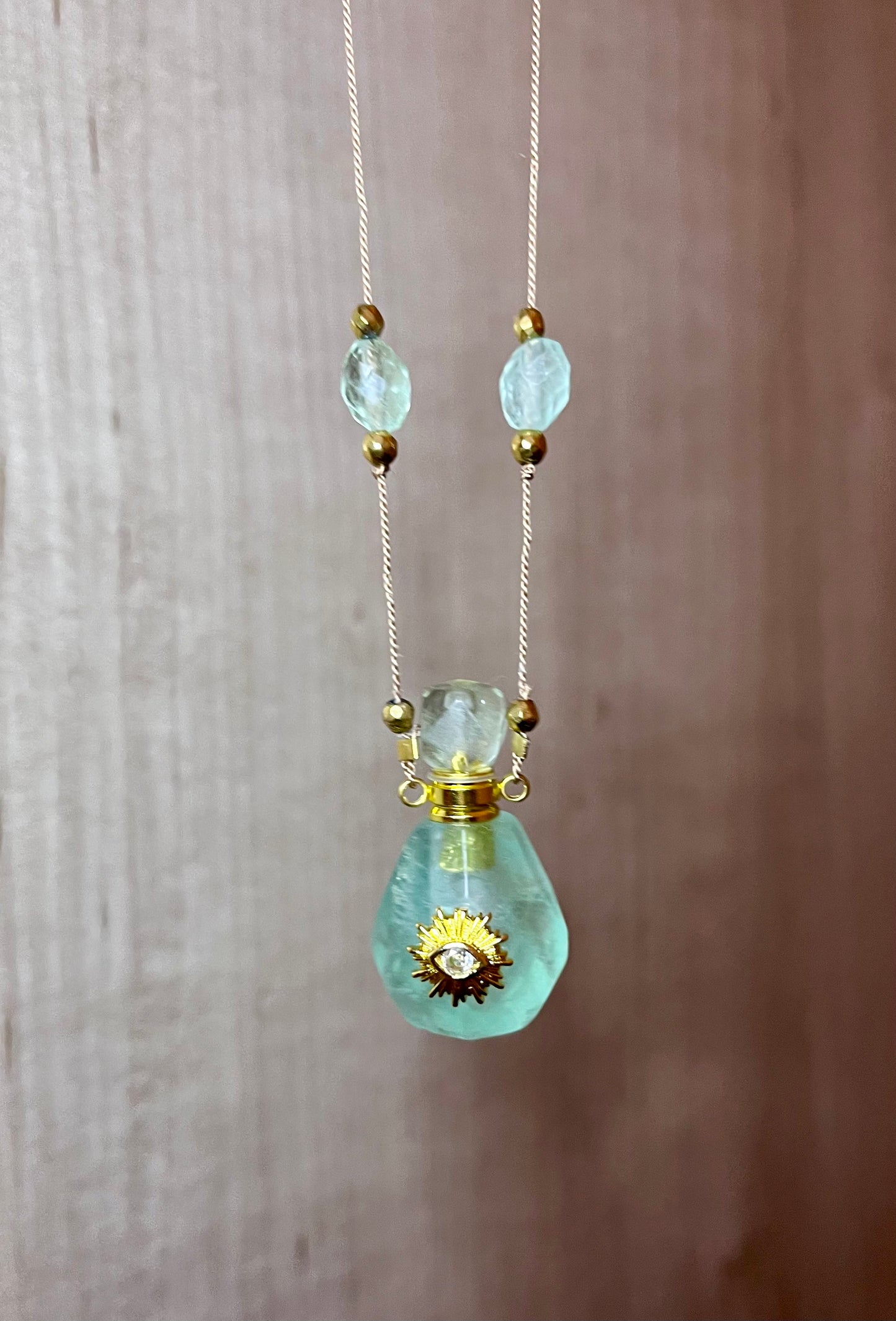 Collier fiole Fluorite