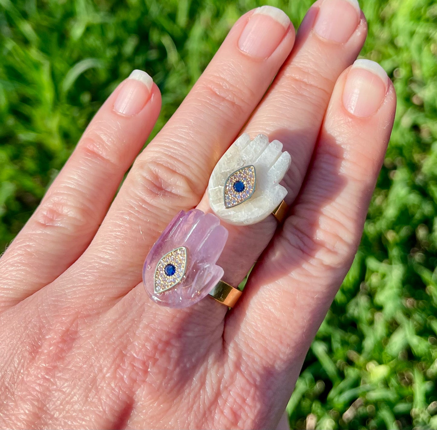 Bague main protectrice Améthyste