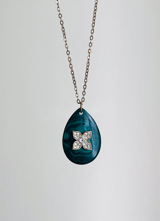 Collier sautoir Malachite