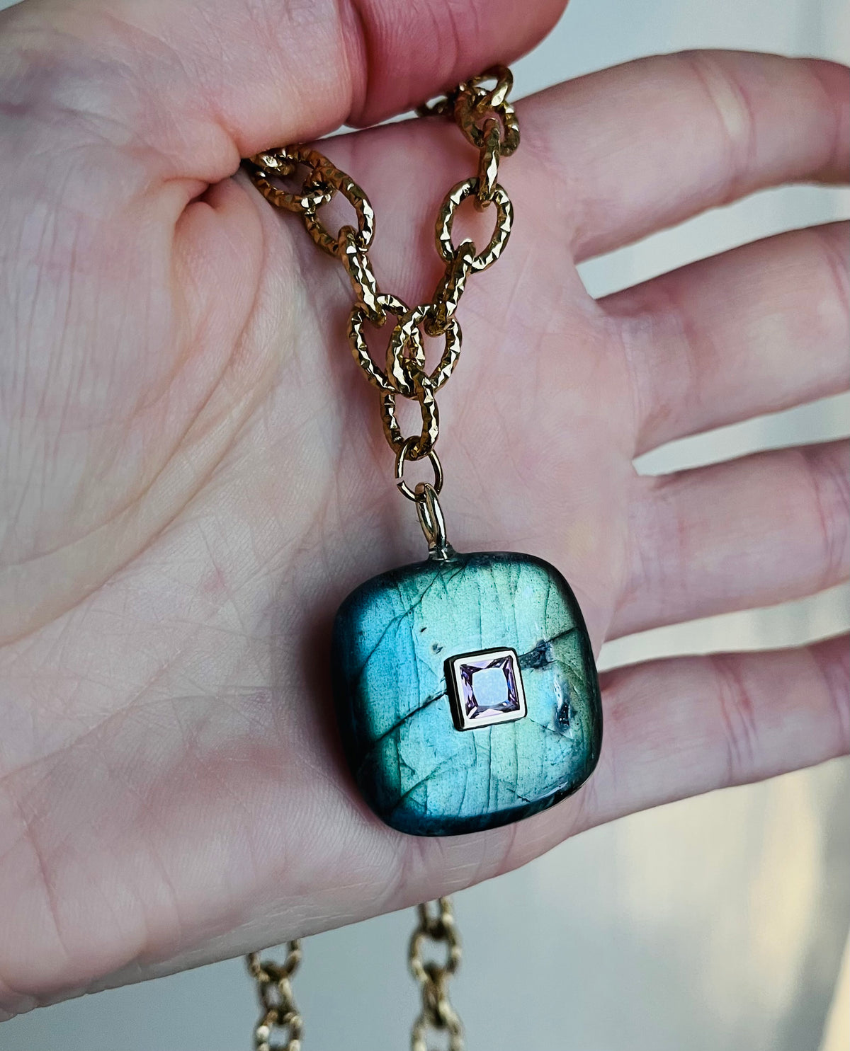 Collier Talisman Labradorite