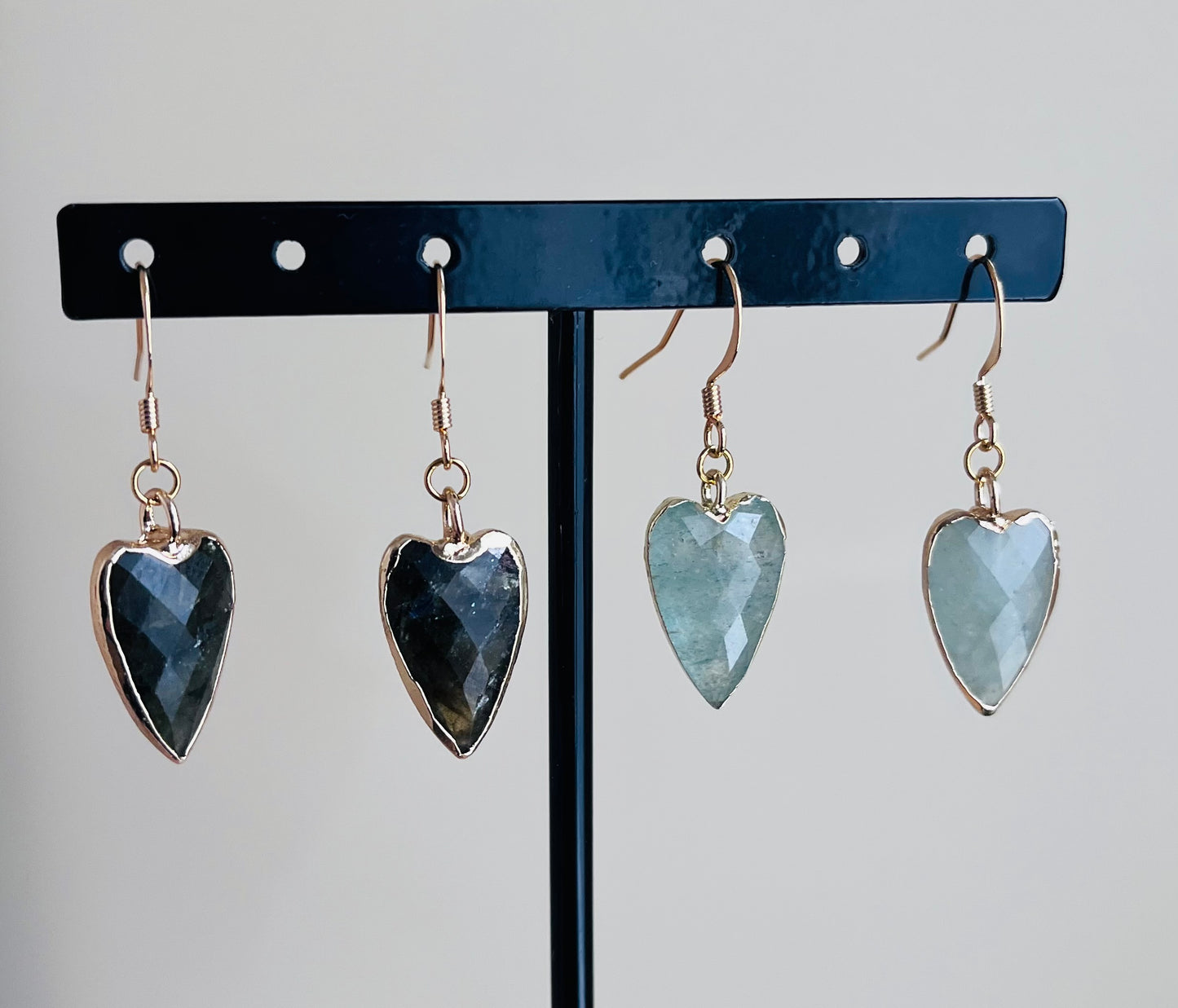 Boucles d’oreilles cœurs Aventurine