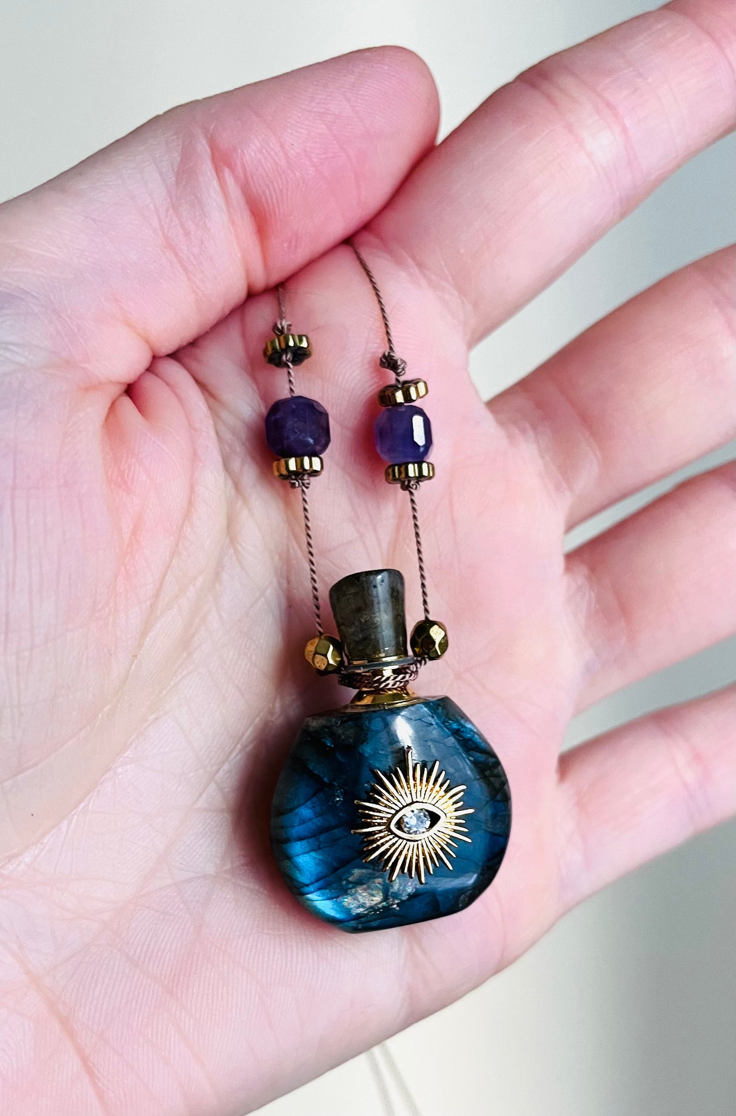 Collier fiole Labradorite