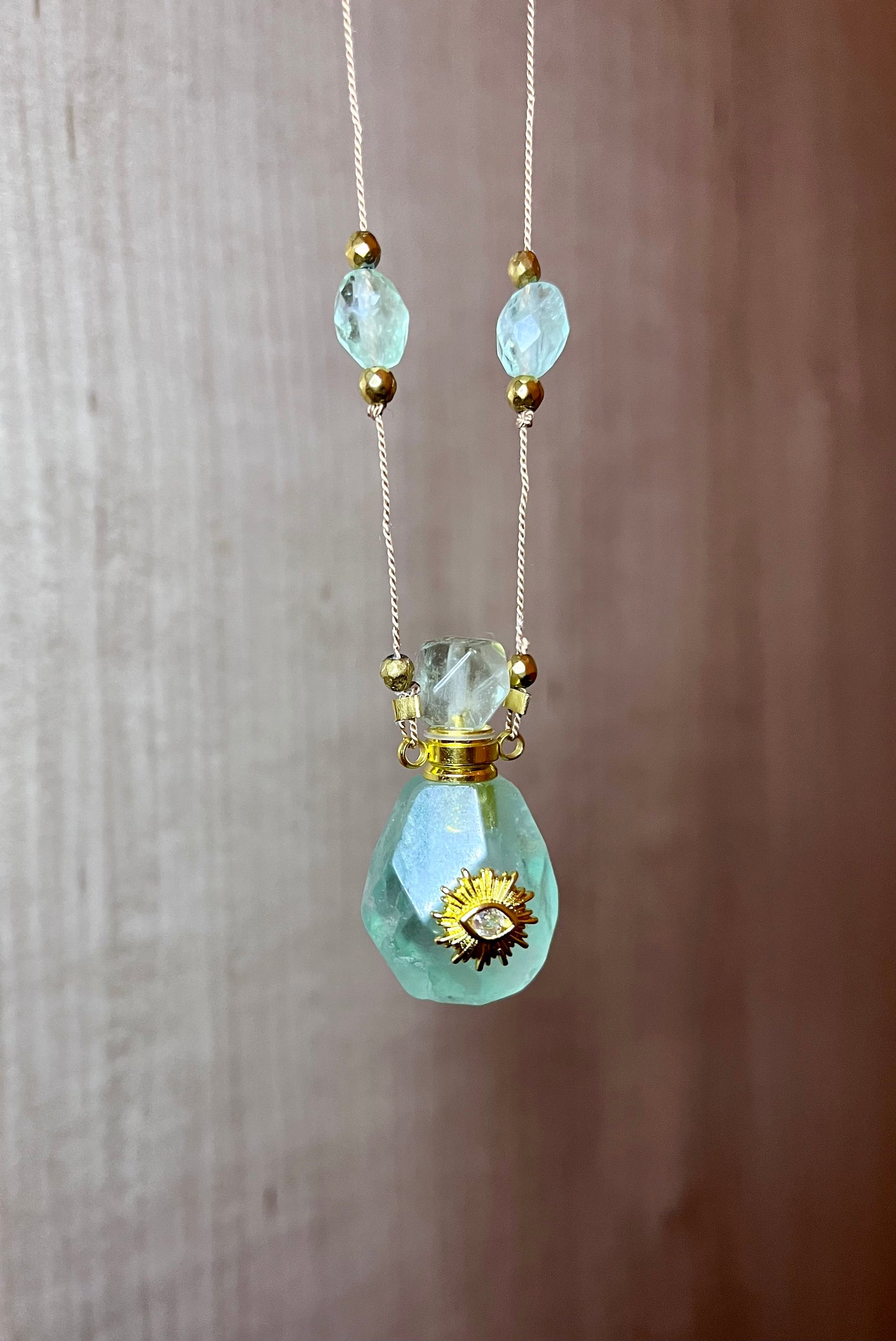 Collier fiole Fluorite