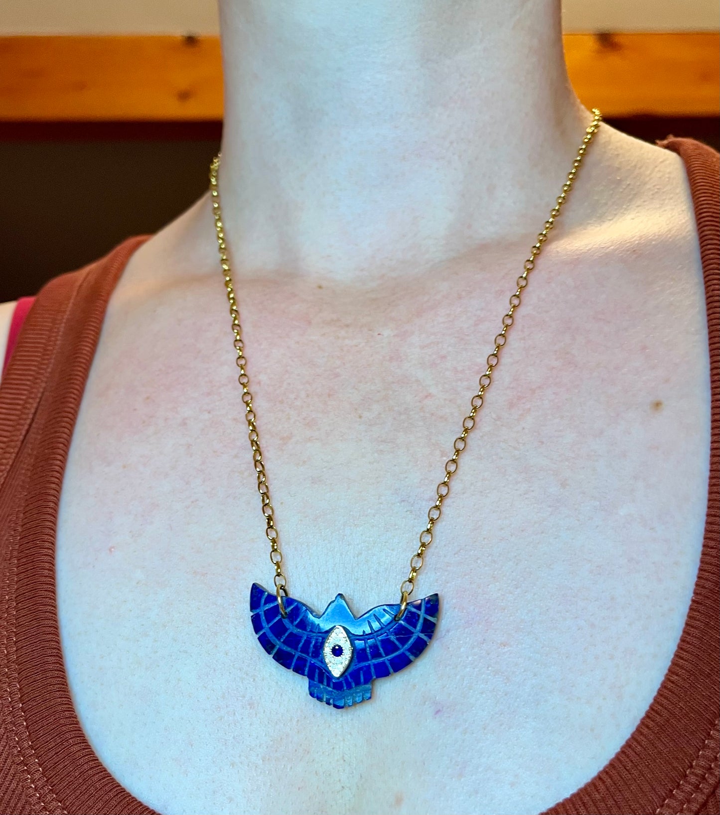 Sautoir phœnix Lapis-Lazuli