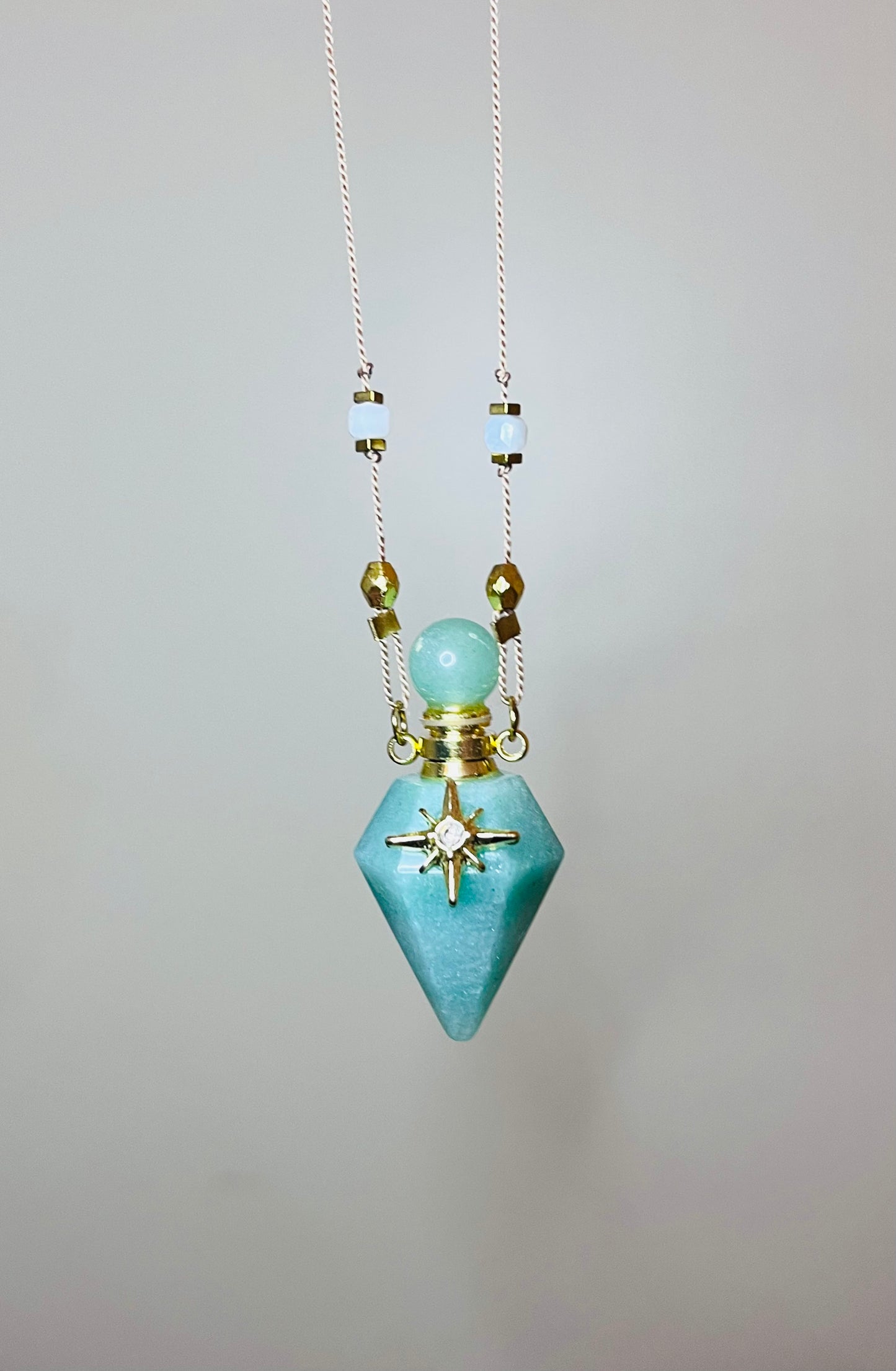 Collier talisman fiole Aventurine