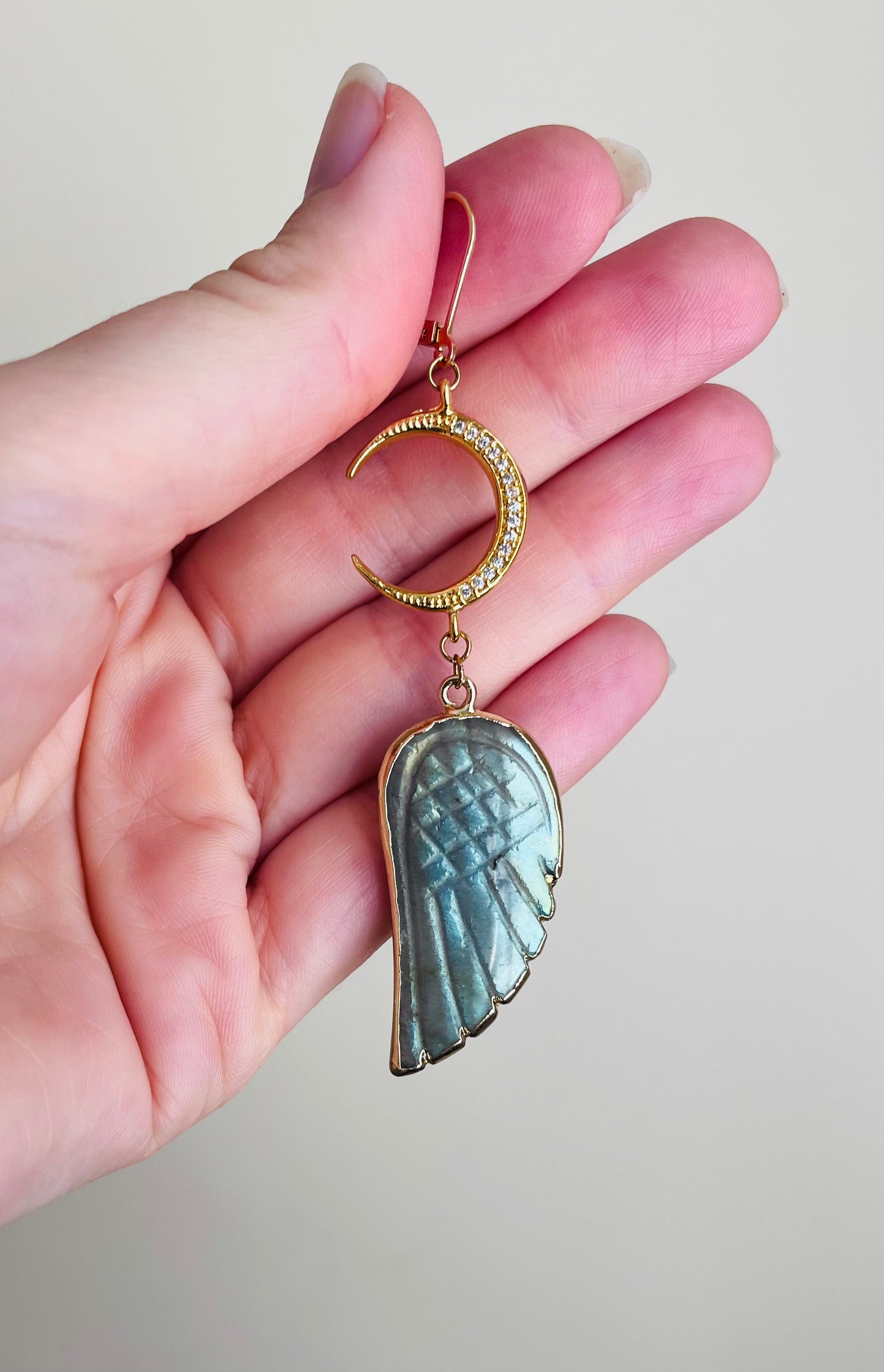 Mono boucle aile Labradorite