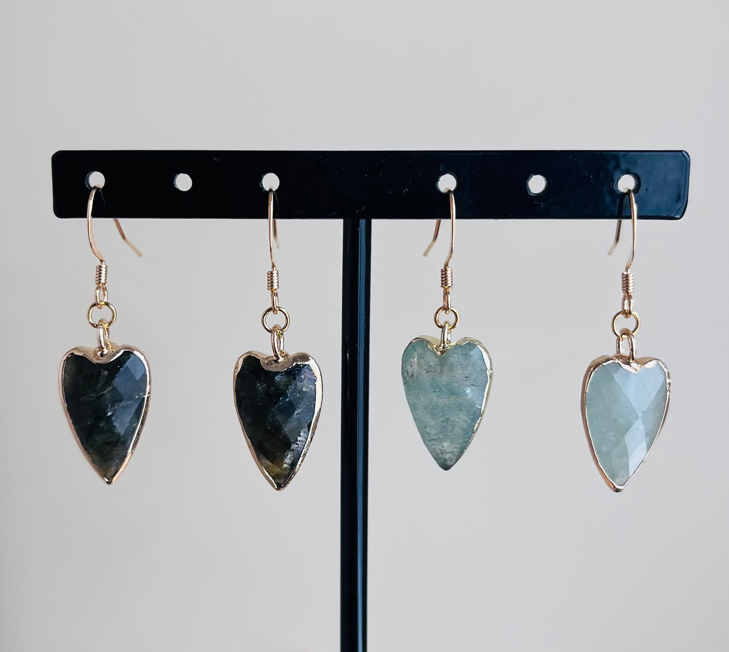 Boucles d’oreilles cœurs Aventurine