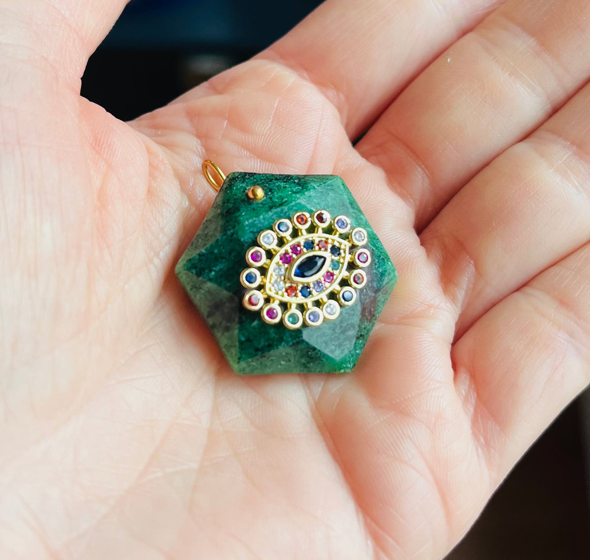 Pendentif grigri Rubis Zoisite