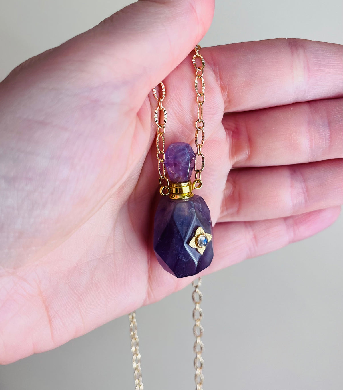 Collier fiole Améthyste
