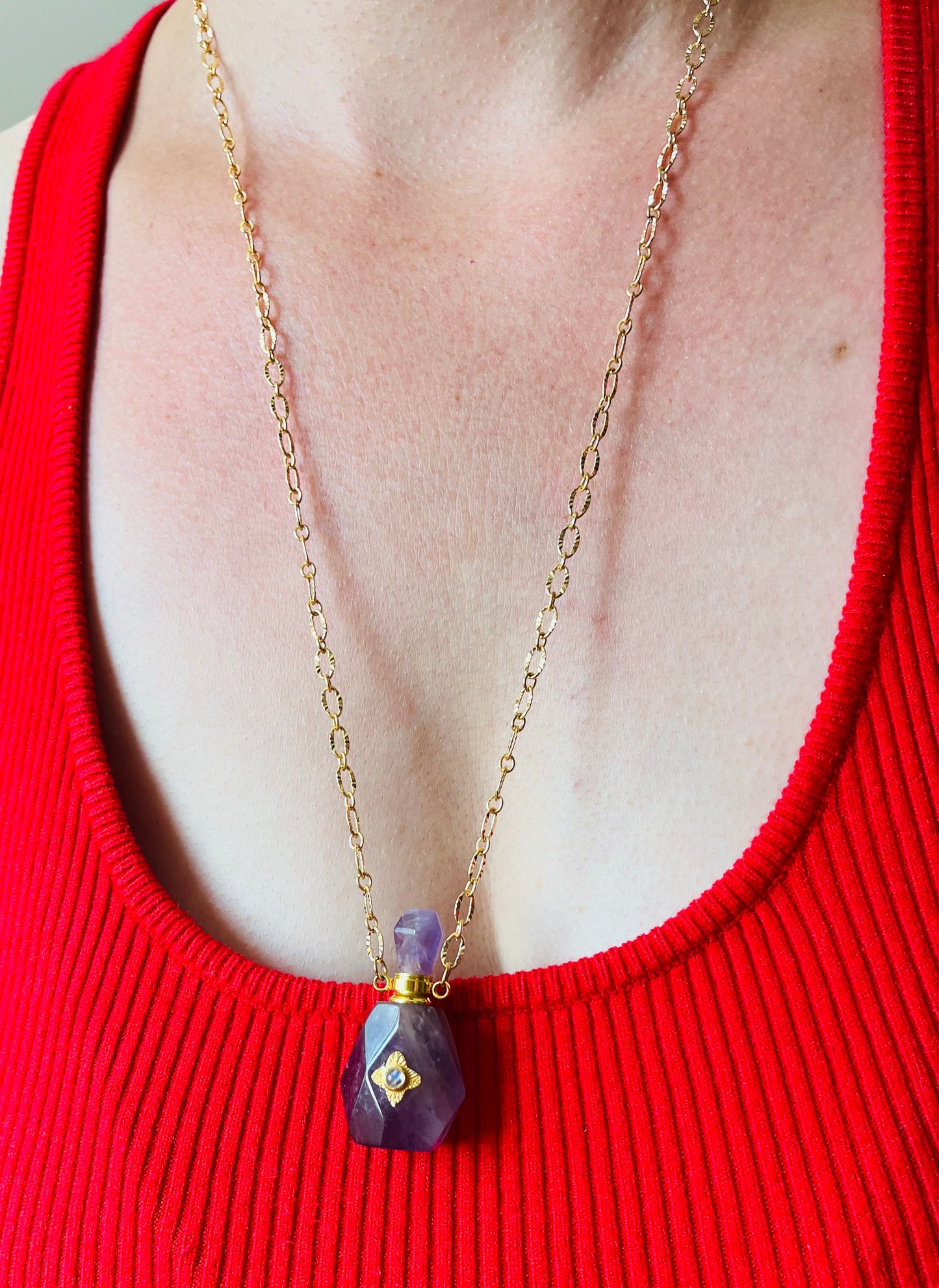 Collier fiole Améthyste