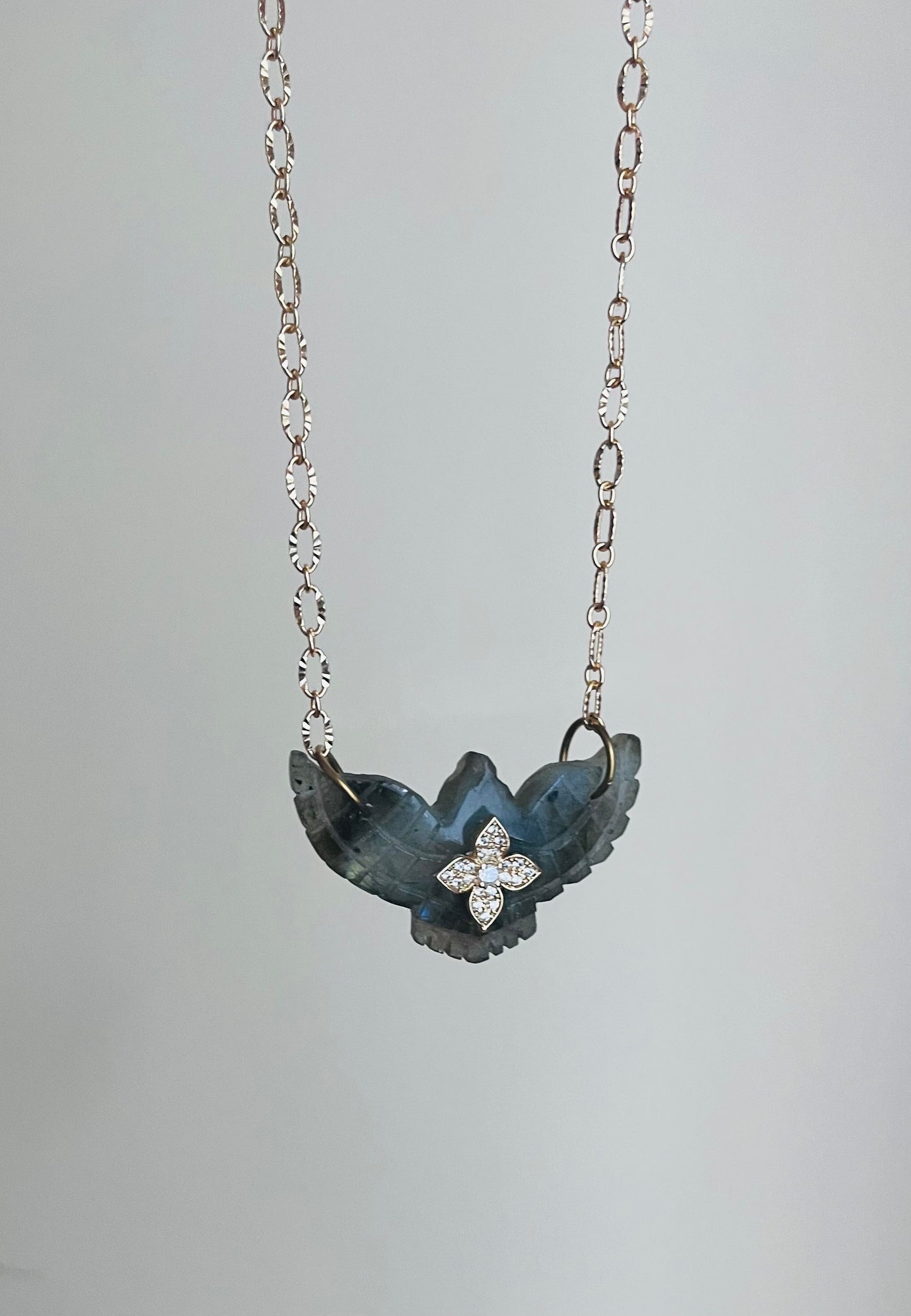 Collier sautoir phœnix Labradorite