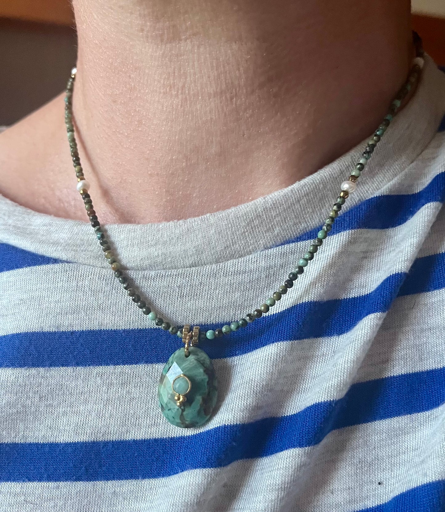 Collier sautoir talisman