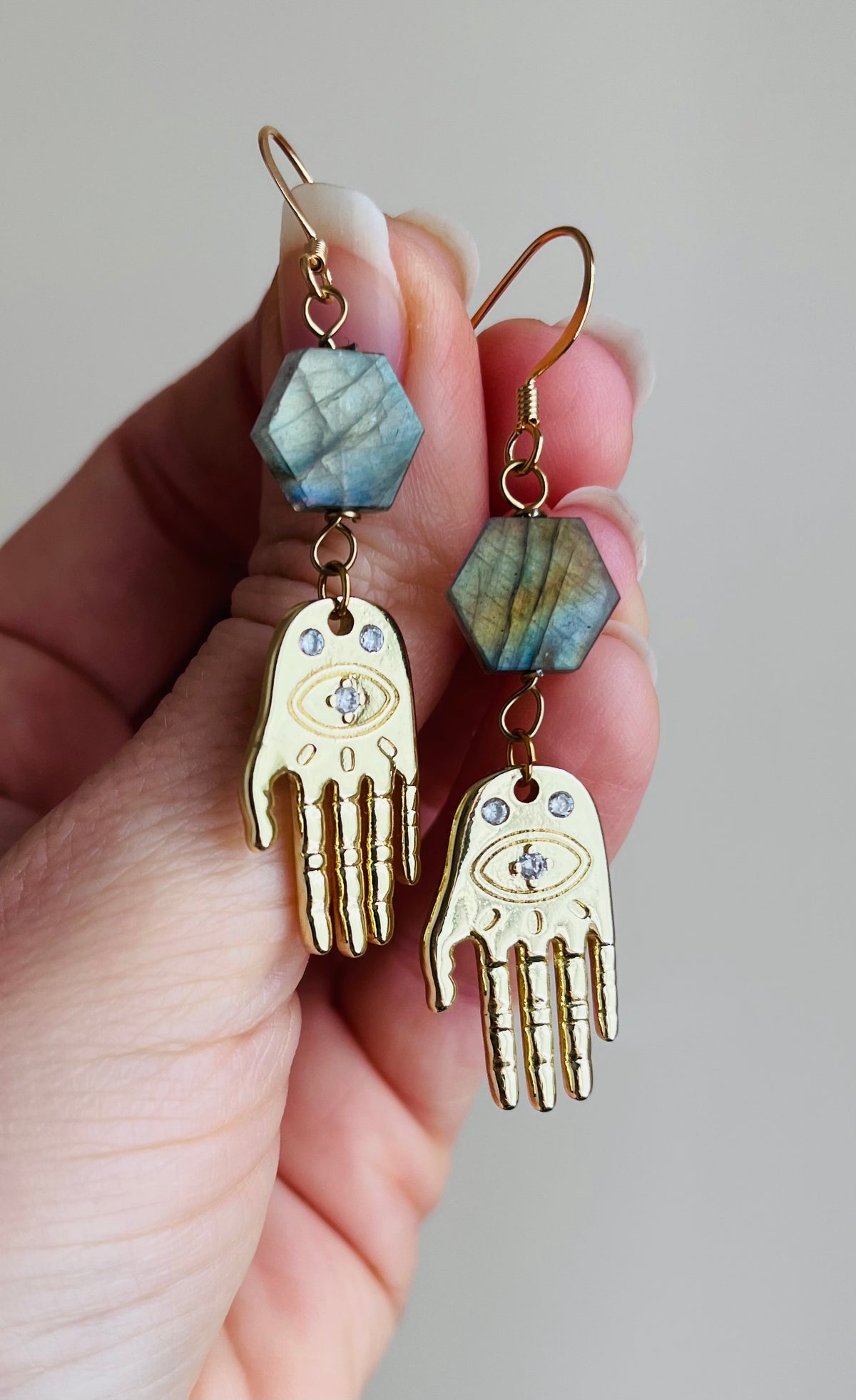 Boucles d’oreilles Labradorite
