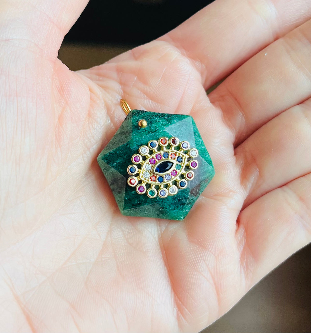Pendentif grigri Rubis Zoisite