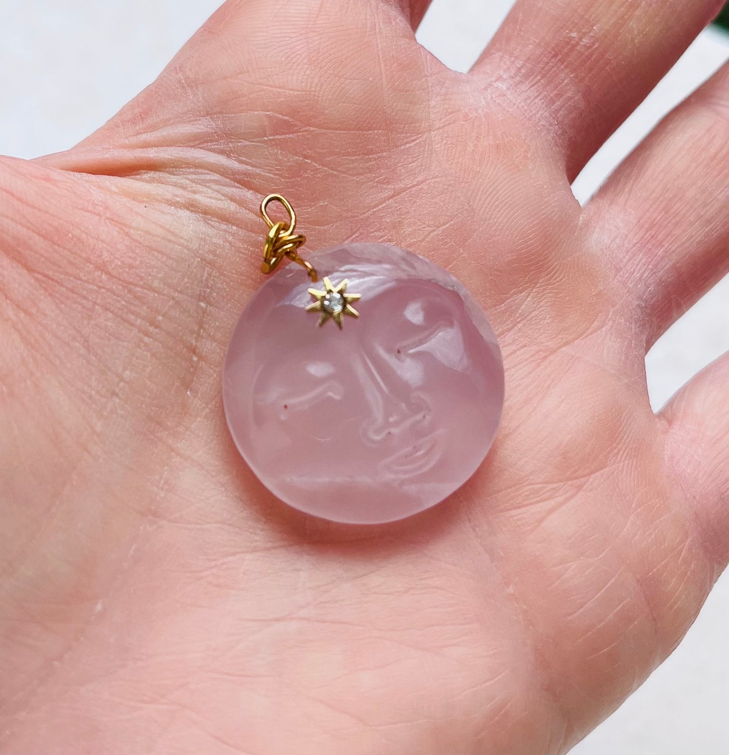 Pendentif grigri Quartz rose