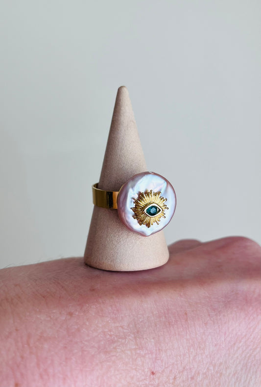 Bague Amulette Perle d’eau douce