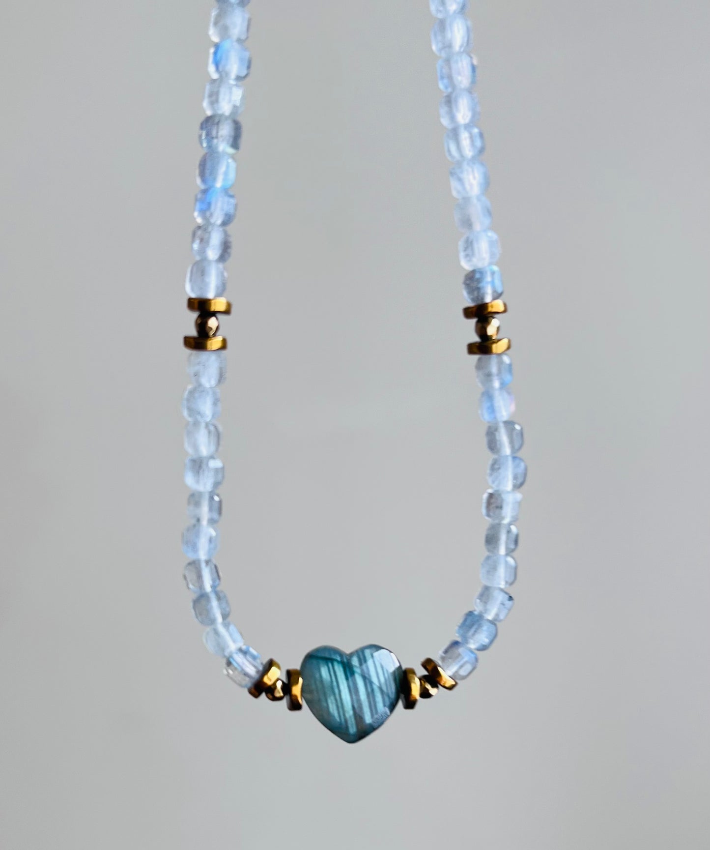 Collier cœur Labradorite