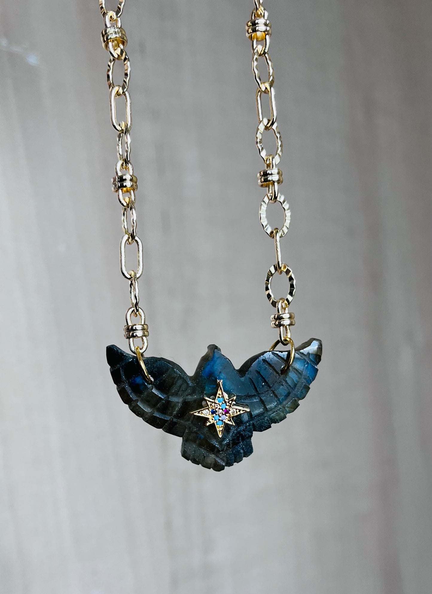 Collier phœnix protecteur Labradorite