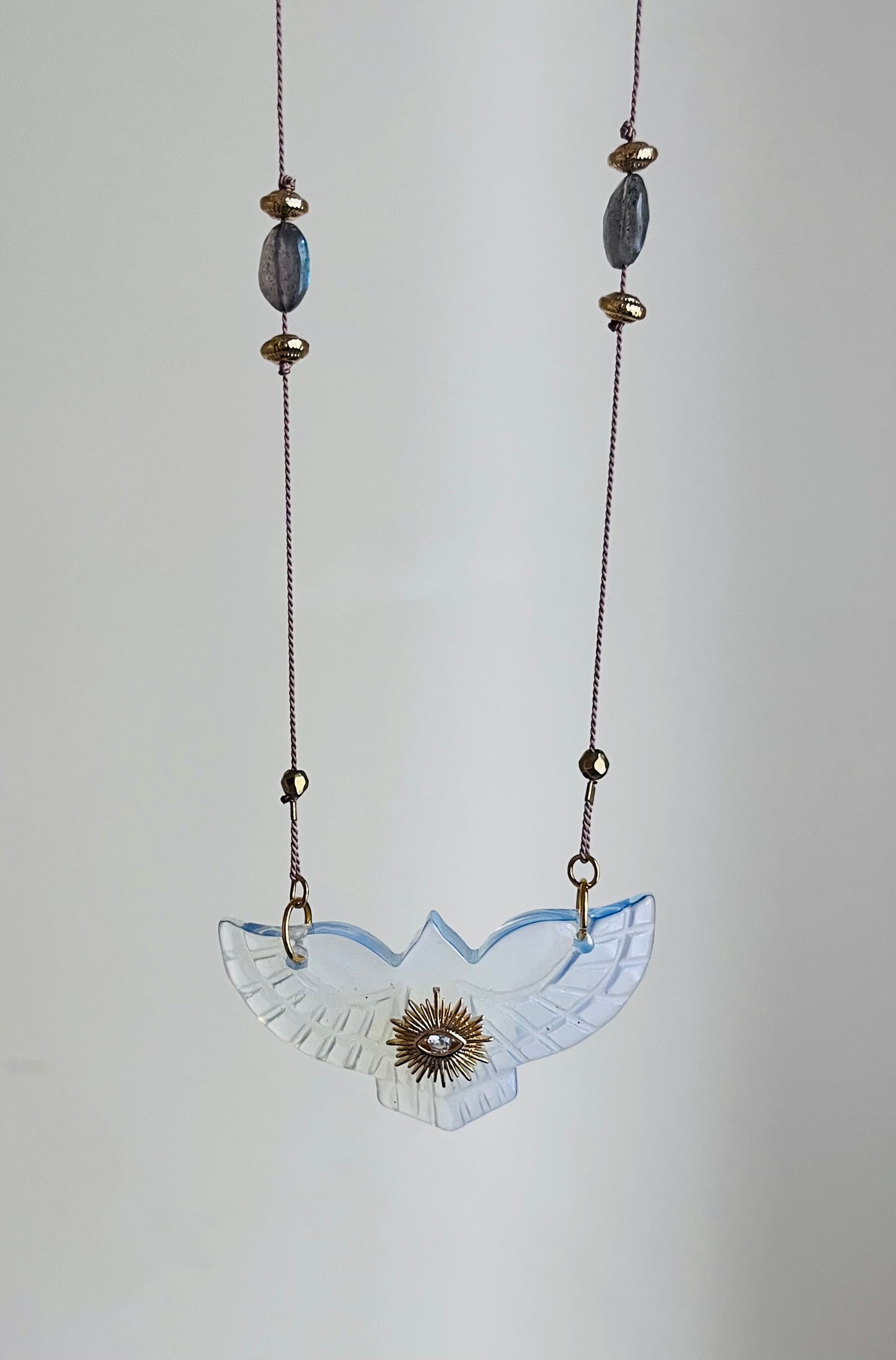 Collier sautoir phœnix Opalite