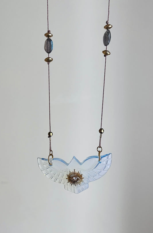 Collier sautoir phœnix Opalite