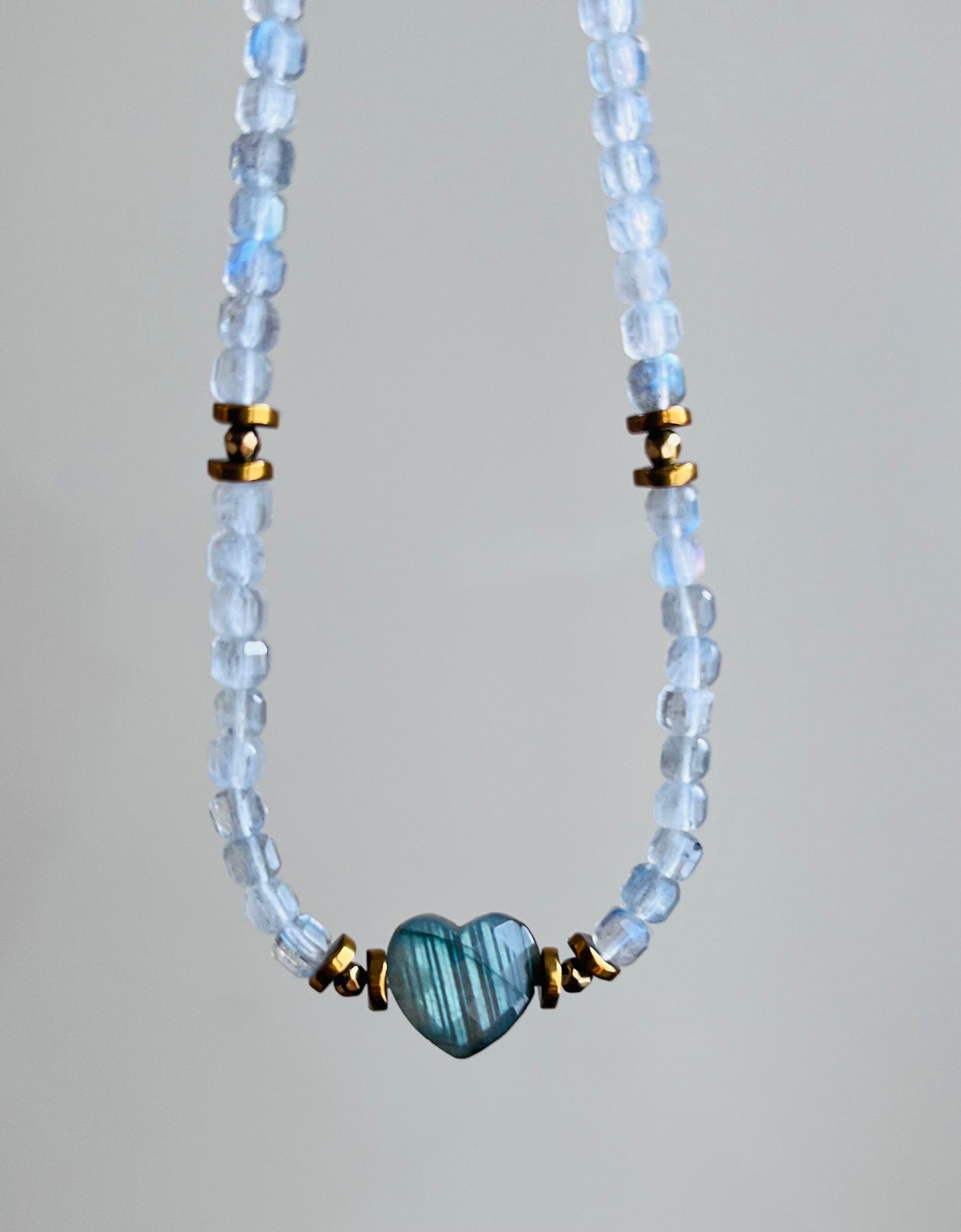 Collier cœur Labradorite
