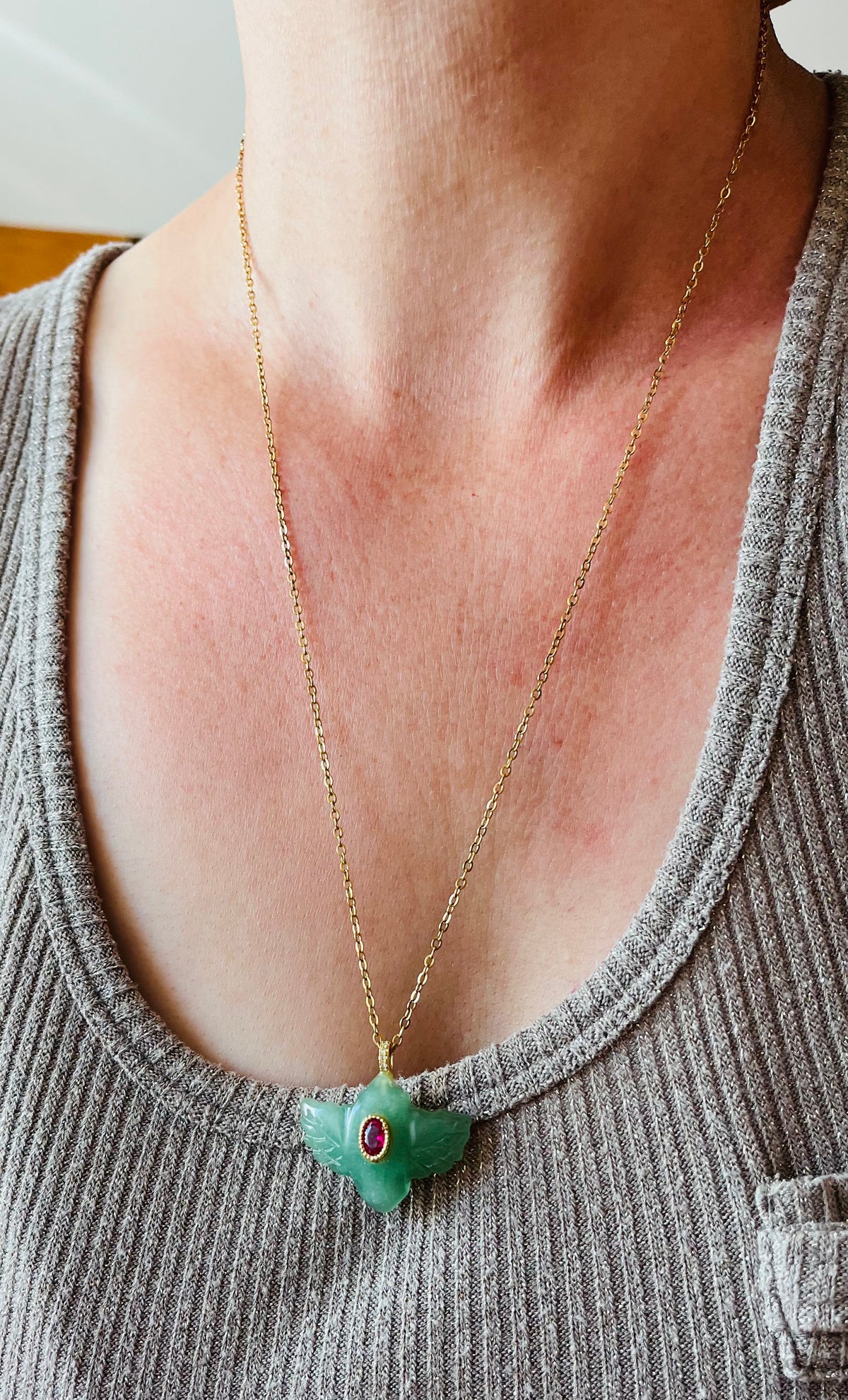 Sautoir talisman Aventurine