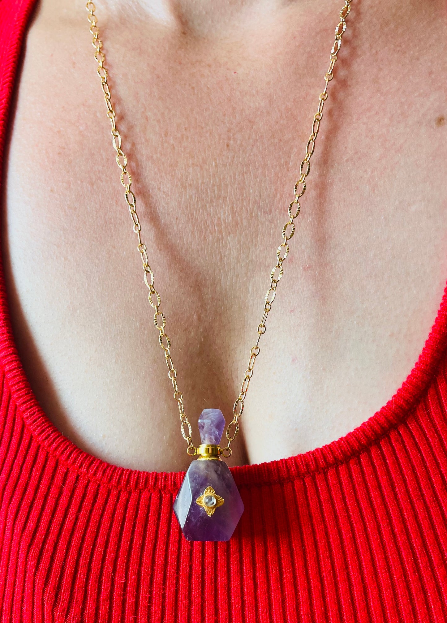 Collier fiole Améthyste