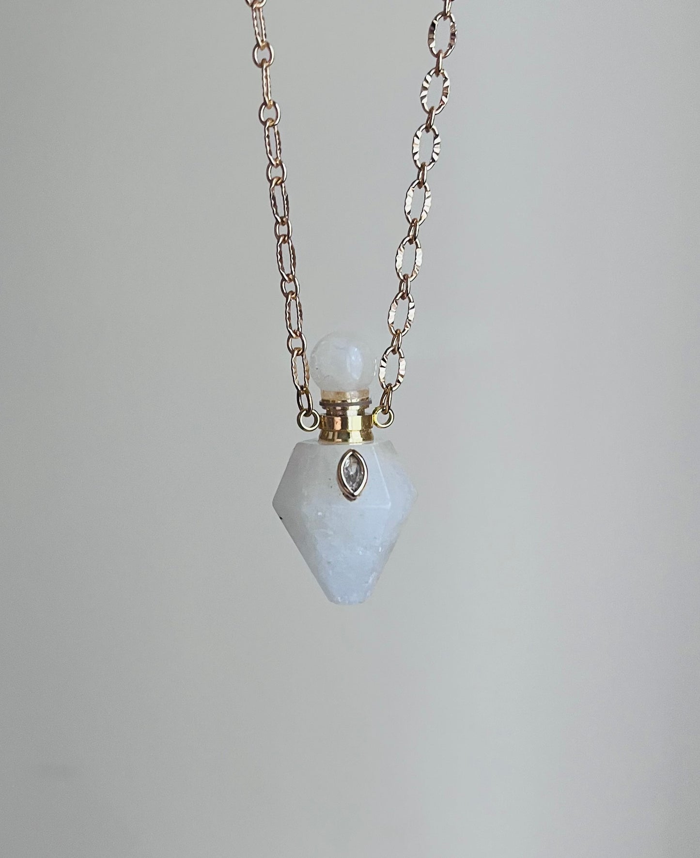 Collier sautoir grigri fiole Quartz