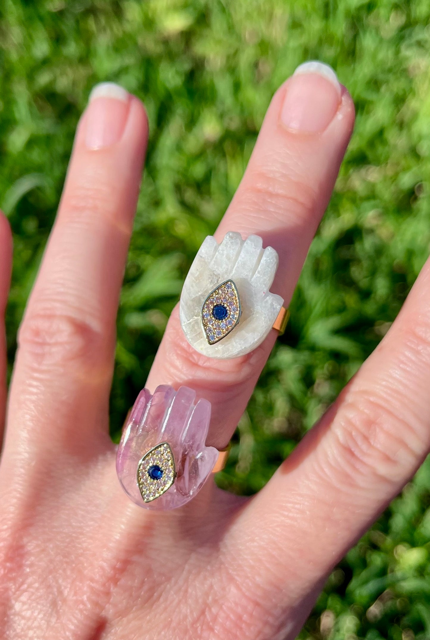 Bague main protectrice Améthyste